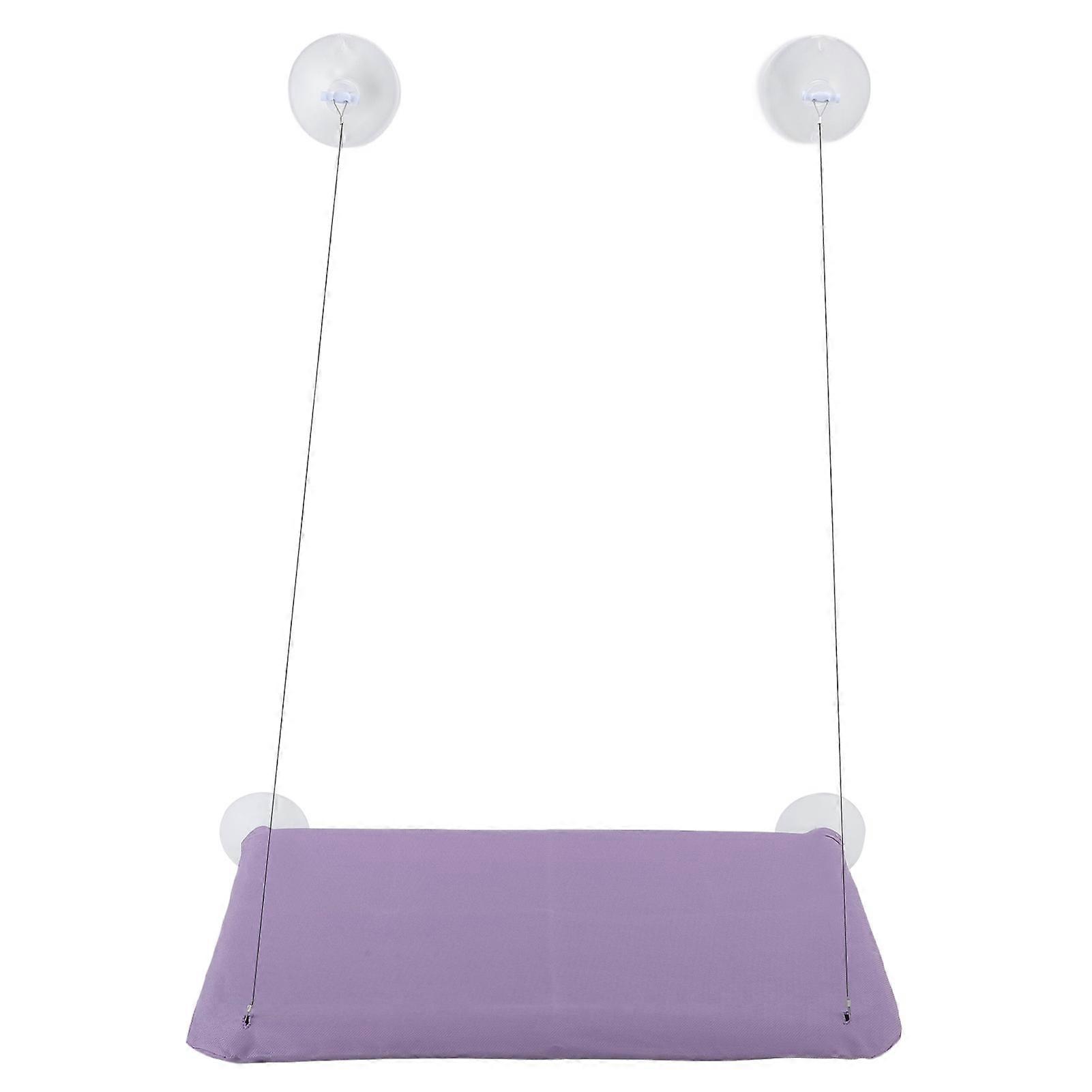 Cat Window Hammock with 4 Strong Suction Cups Breathable Detachable Cat Window Perch Cat Hammock Bed for All Seasons Purple
