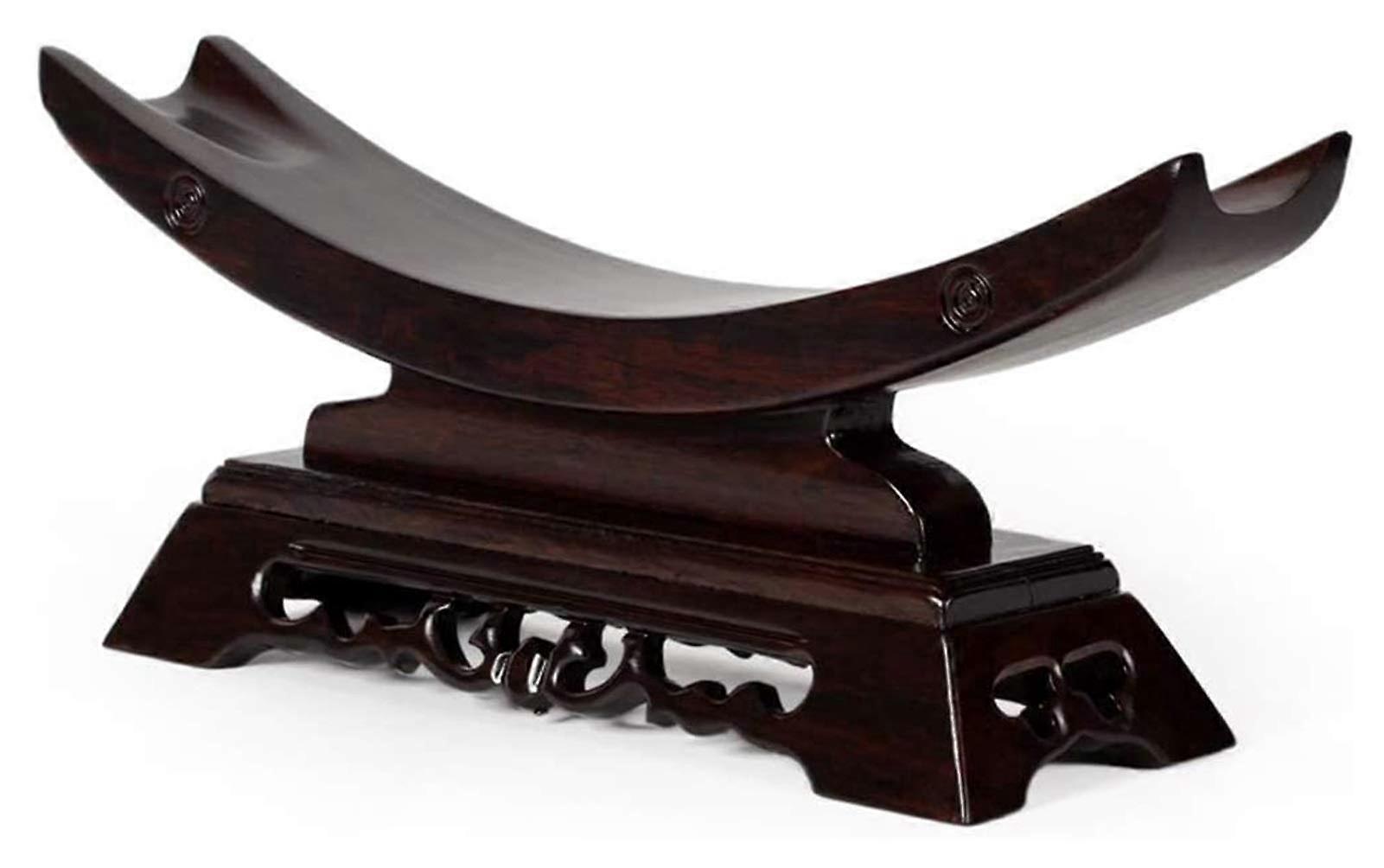 Katana Stand, Padded Display Rack for Japanese Samurai Sword, Wooden Holder for Collectible Samurai Weapons