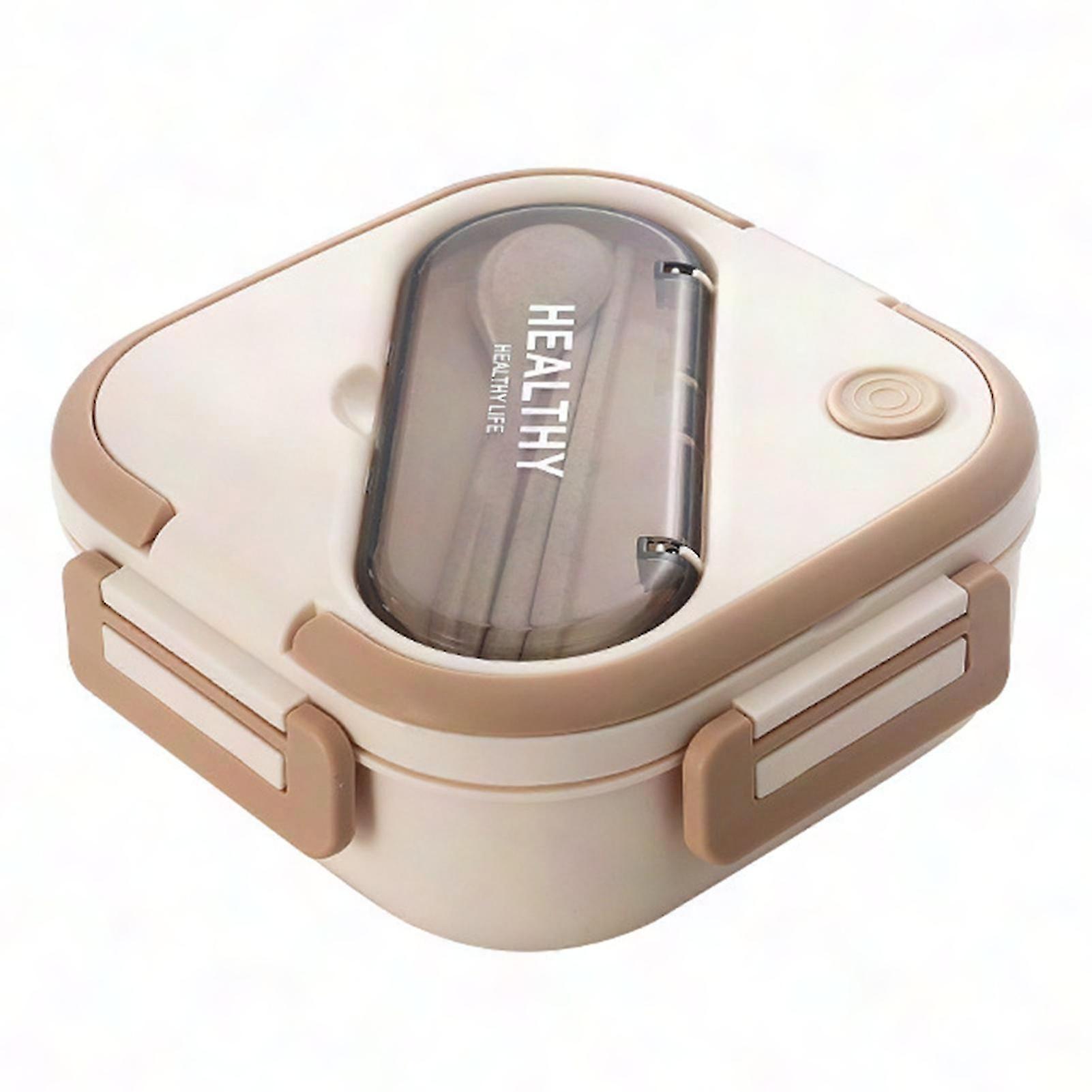 1 Set 1300ML Bento Box Microwaveable Leak-proof Food-grade 3 Compartment Lunch Box with Cutlery for School Students Daily Use Jikaixiang