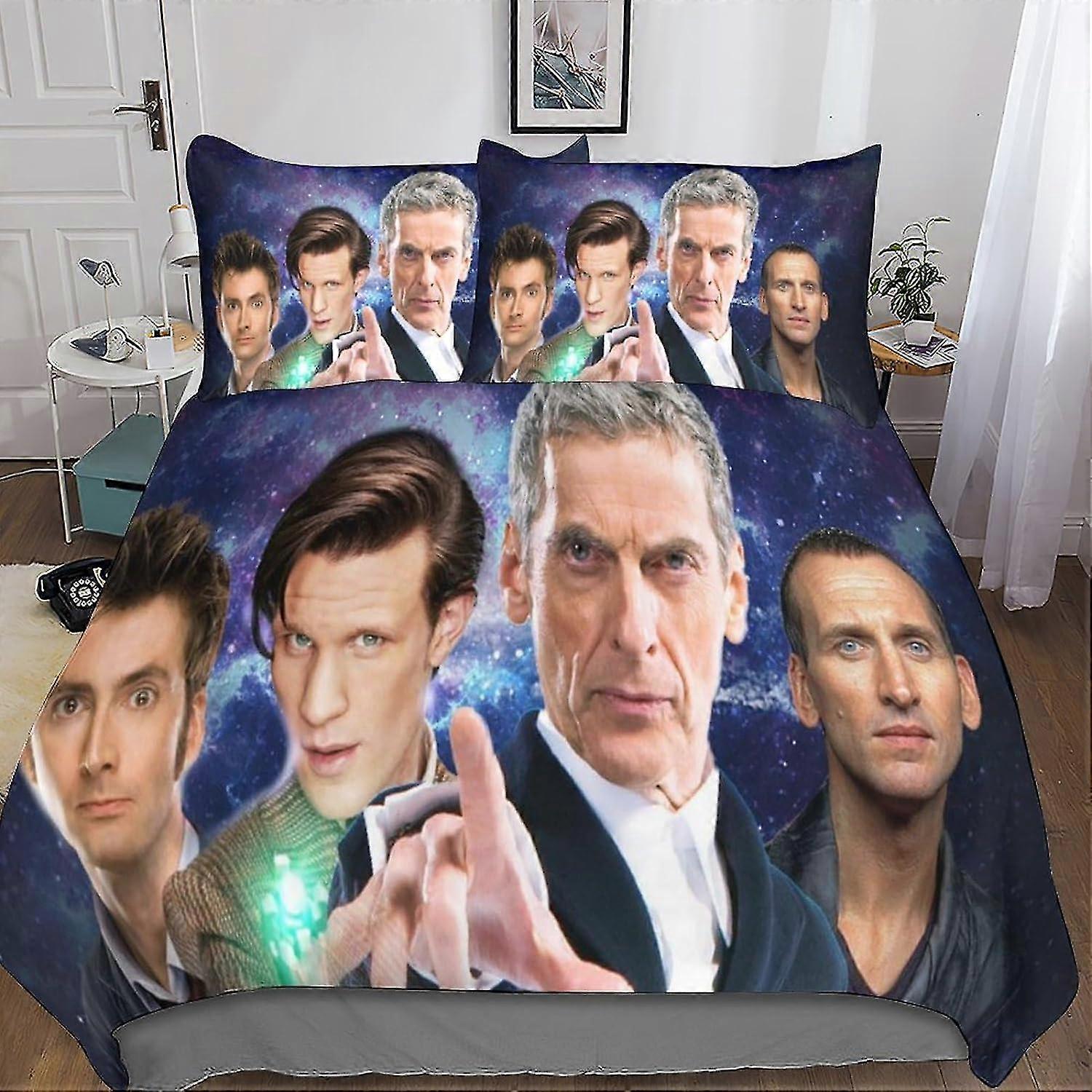 Stylish Quilt Cover Set with Hidden Zipper Closure - Trendy Microfiber Bedding with 3D Print, 3-Piece Set with Pillowcases, Ideal for Fans