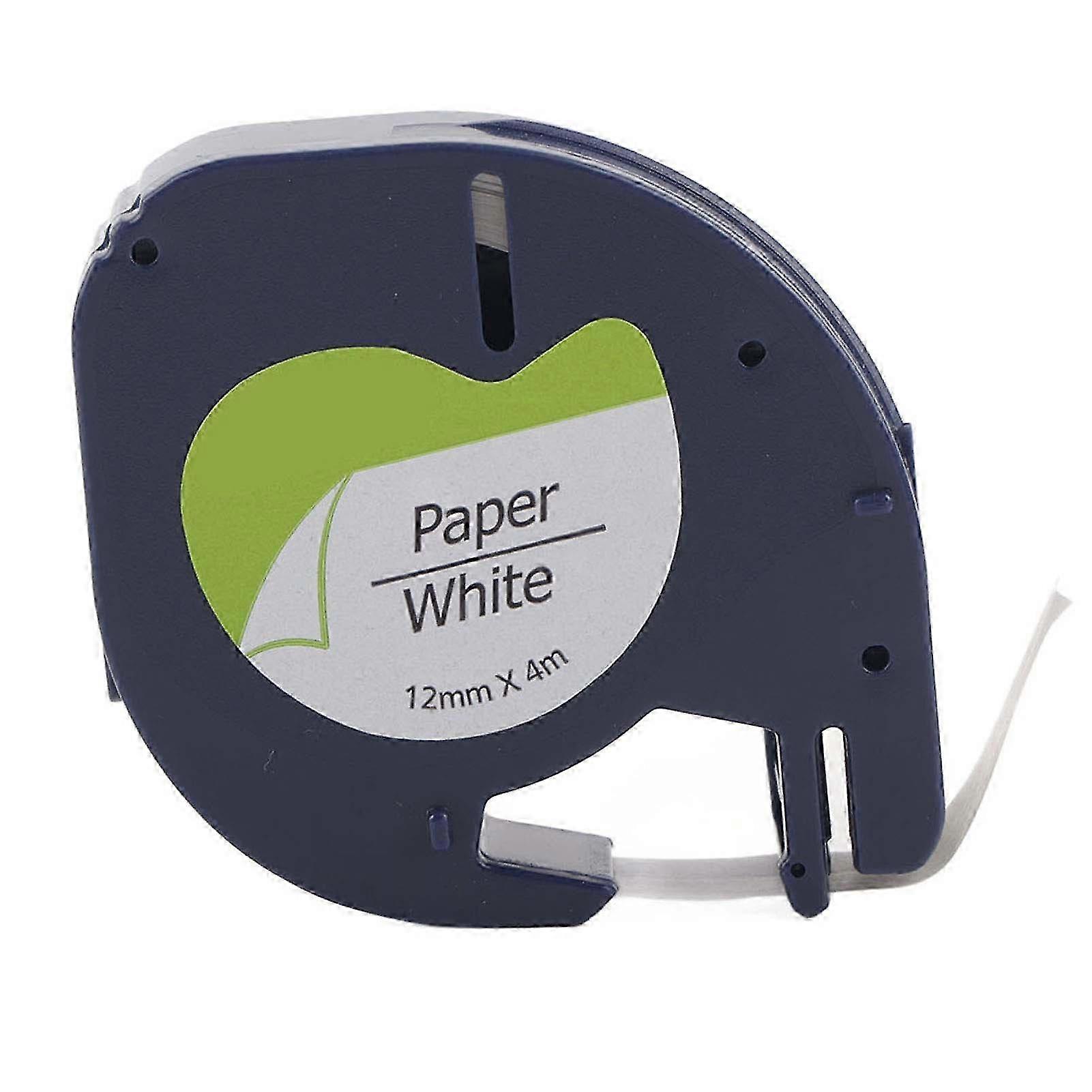 Label Tape Resin Ribbon Abrasion Resistant Black-on-White for Compatible Labeling Machines