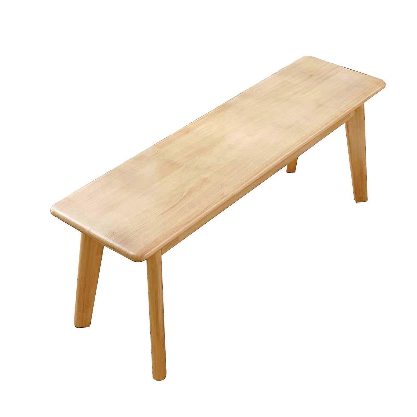 Entrébänk i massiv ek, för matsal, hall, kök, sovrum, inredningsmöbler, för sänggavlar, gul, 120 cm