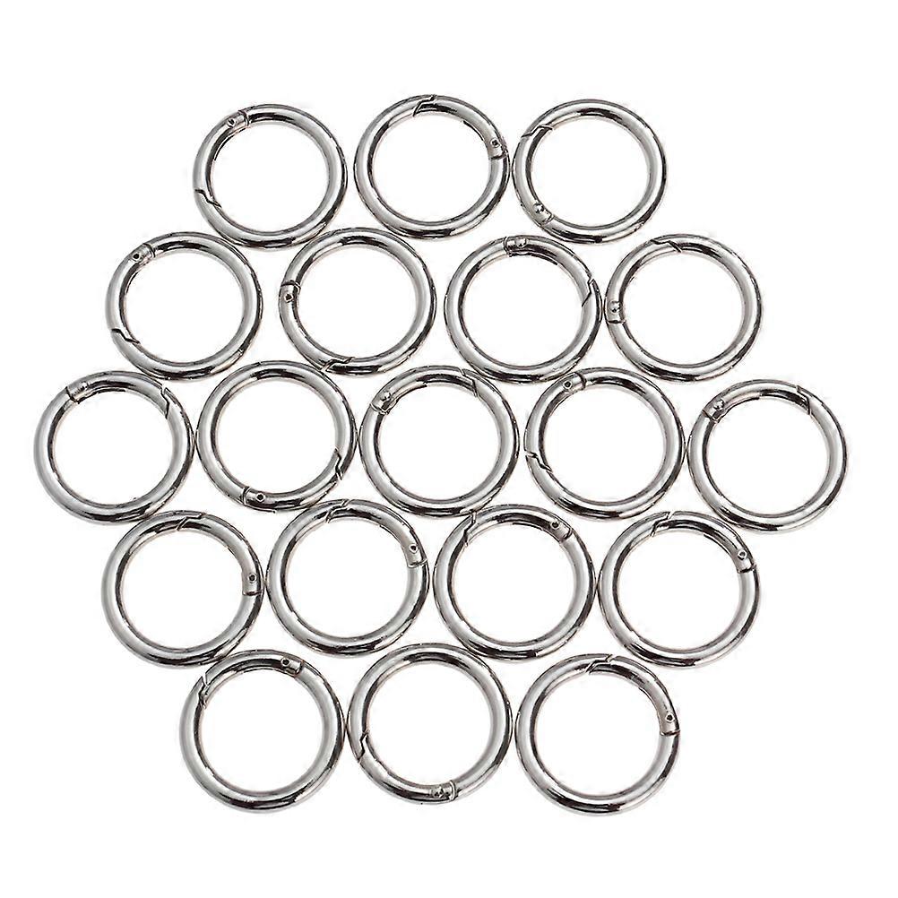 20 Pcs Zinc Alloy Split Key Rings with Open Jump Rings for Jewelry Making – Durable, Resistant Silver Tone Findings