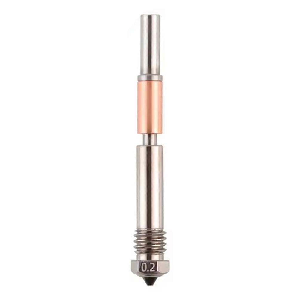 One-Piece Hardened Steel Nozzle High-Flow Hardened Steel Nozzle for TZ 4.0 Hotend Bambu Lab X1/P1P/P1S 3D Printer 0.2mm