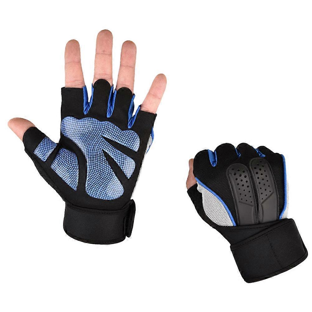 Workout Hand Grips Gym Half Glove Wrist Support For Fitness Training M Size 1Pair