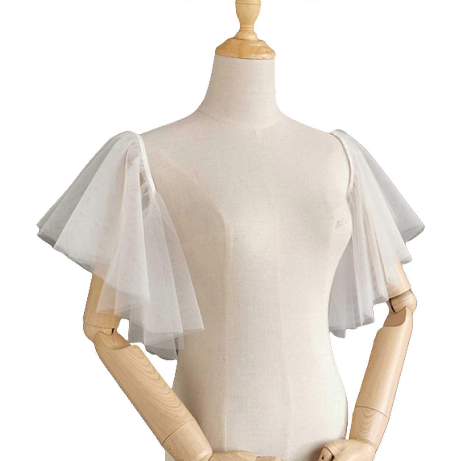 Elegant Wedding Arm Cuff, Delicate Mesh Sleeves, Lightweight Shoulder Wrap for Brides and Formal Events