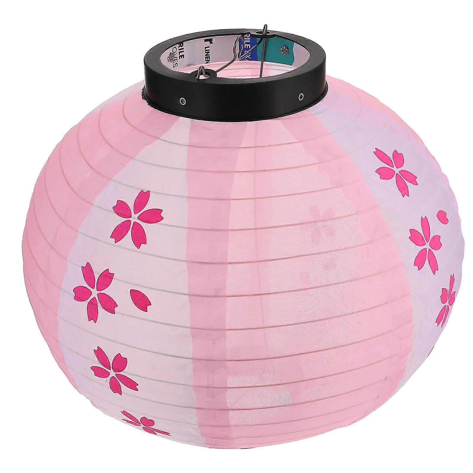 Japanese Cherry Blossom Round Hanging Lantern Decorative Cloth Light for Outdoor Parties & Home, Eye Catching Japanese Style Design