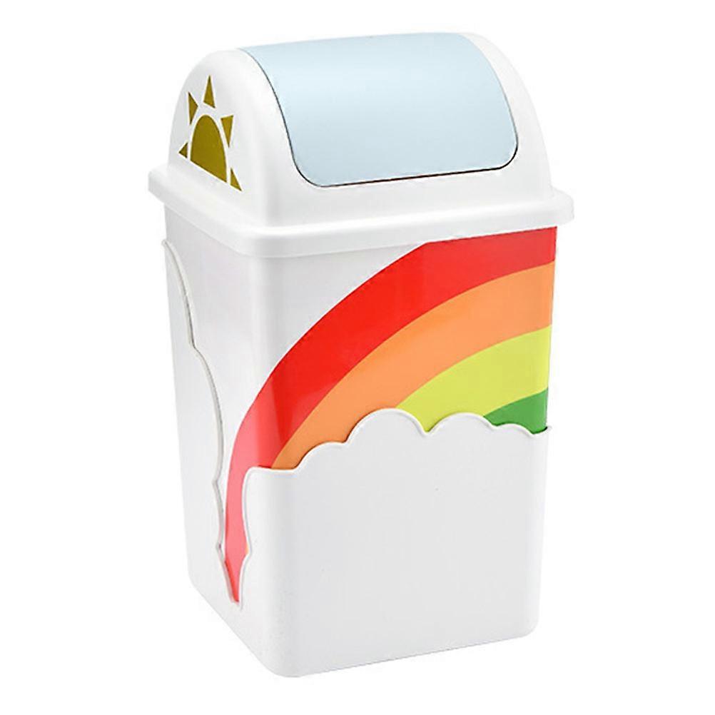 Creative Rainbow Waste Bin for Room   Chic Garbage Container for Home, Bathroom & Kitchen Use