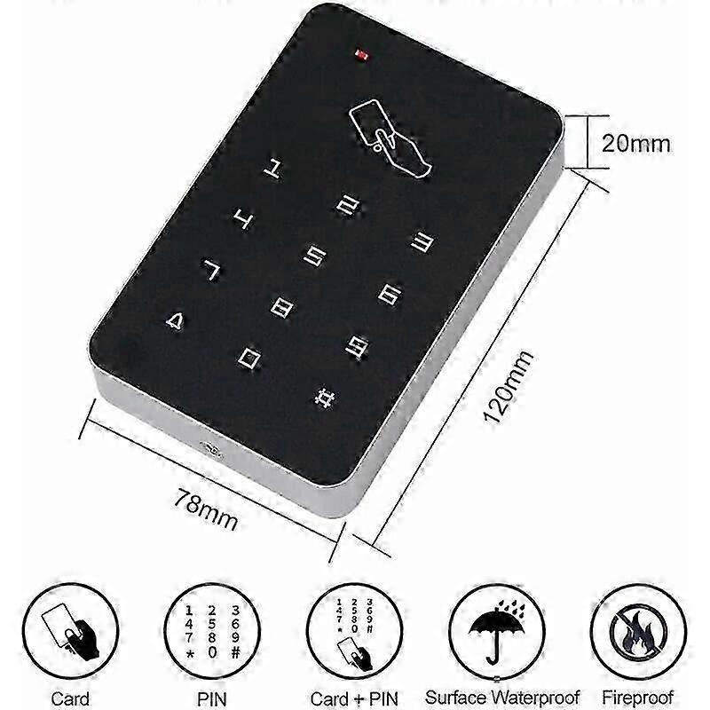 RFID Standalone Access Control Reader, Keypad with 10 TK4100 Keys