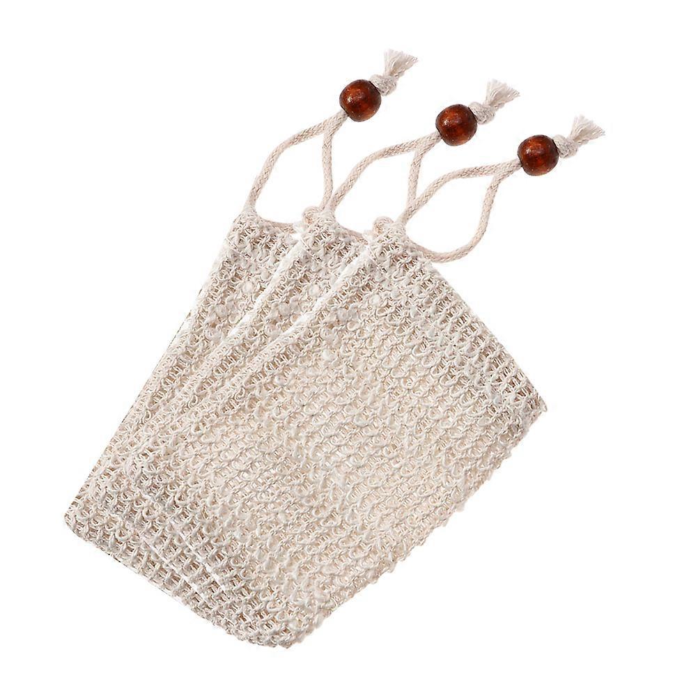 Soap Foaming Net Maker For Bathroom Use Flax Material 3Pcs