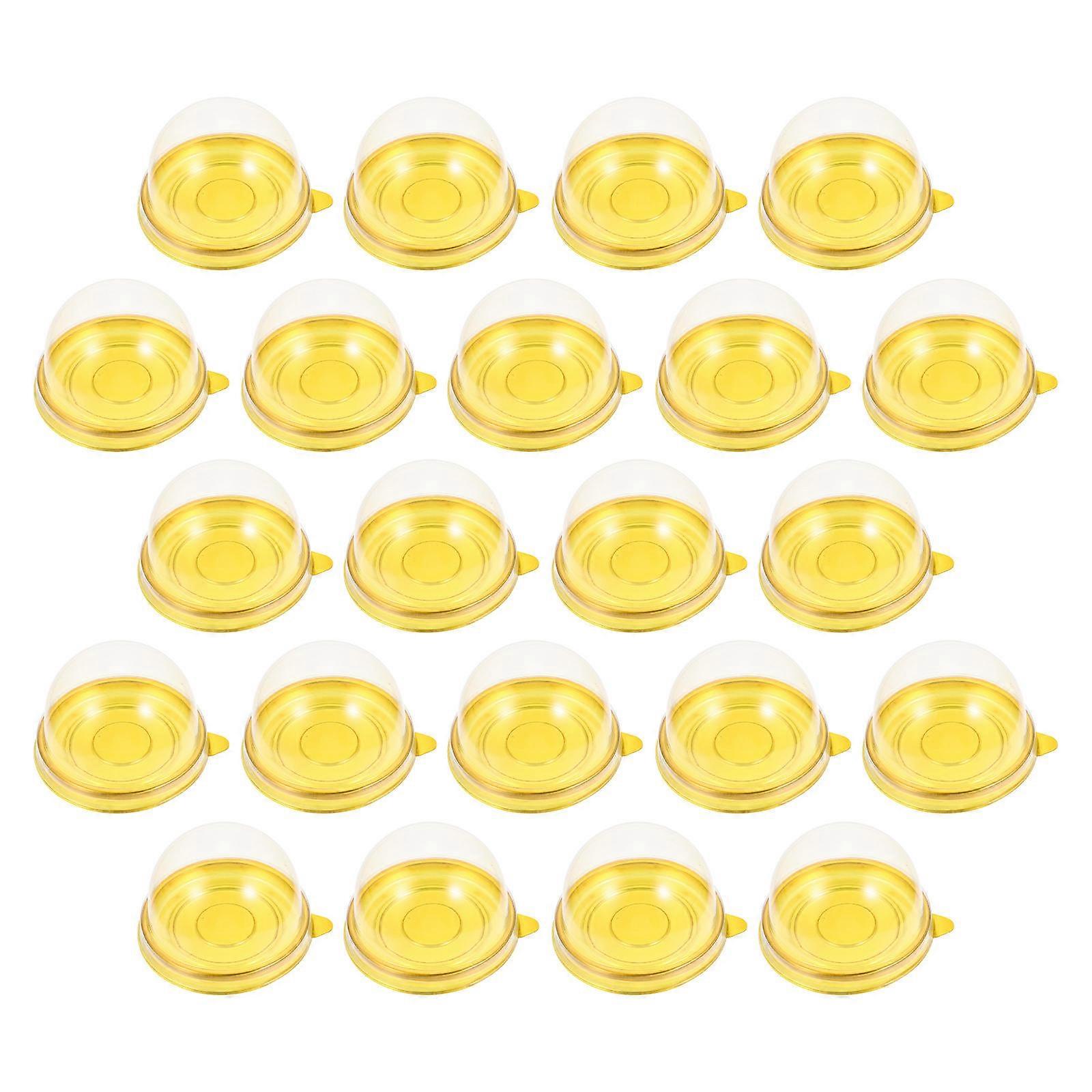 100pcs Baking Cake Dome Cases Individual Cupcake Boxes Cake Containers Baking Supplies