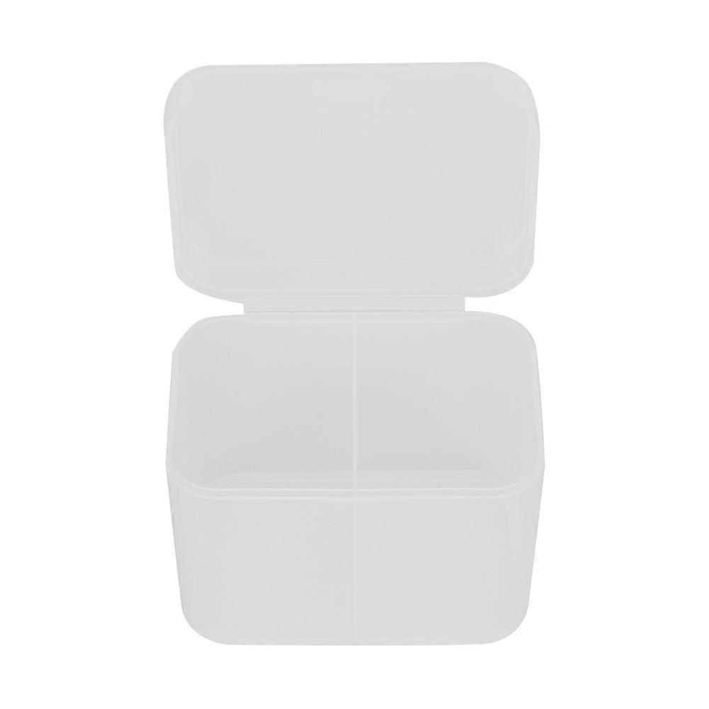 2 Grids Nail Art Cotton Pads Swabs Container Organizer Storage Box Case2pcs