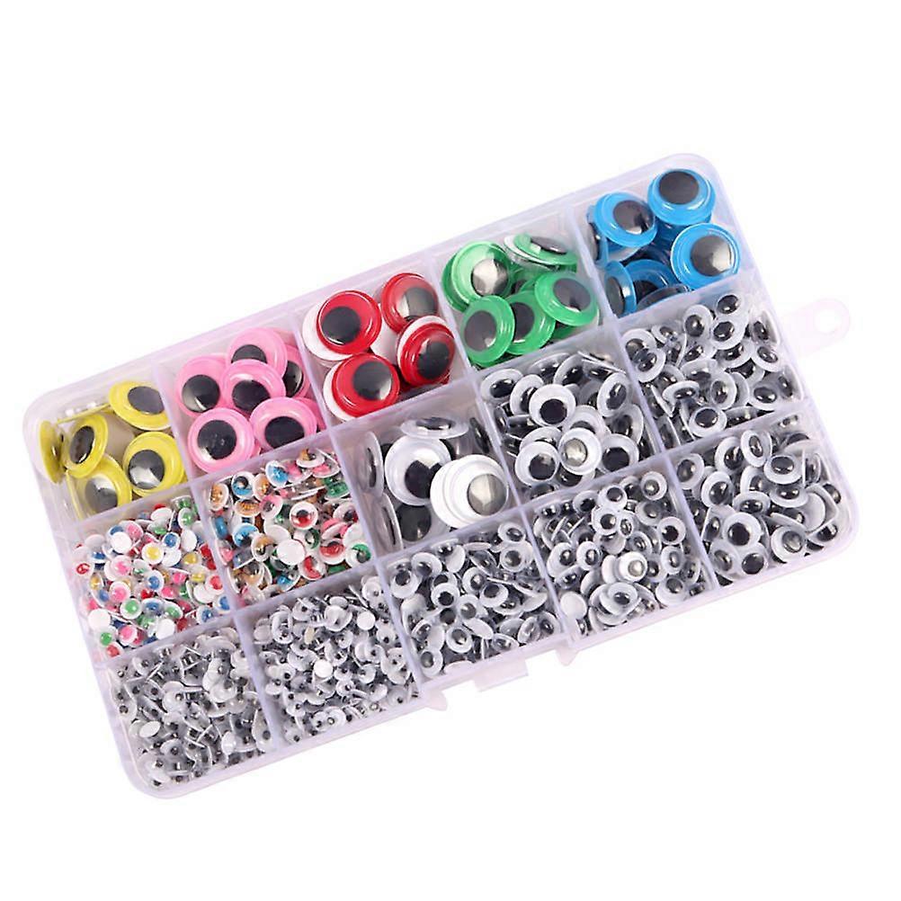 Craft Supplies Googly Patches Assorted Color 4mm Easy to Use 1500Pcs