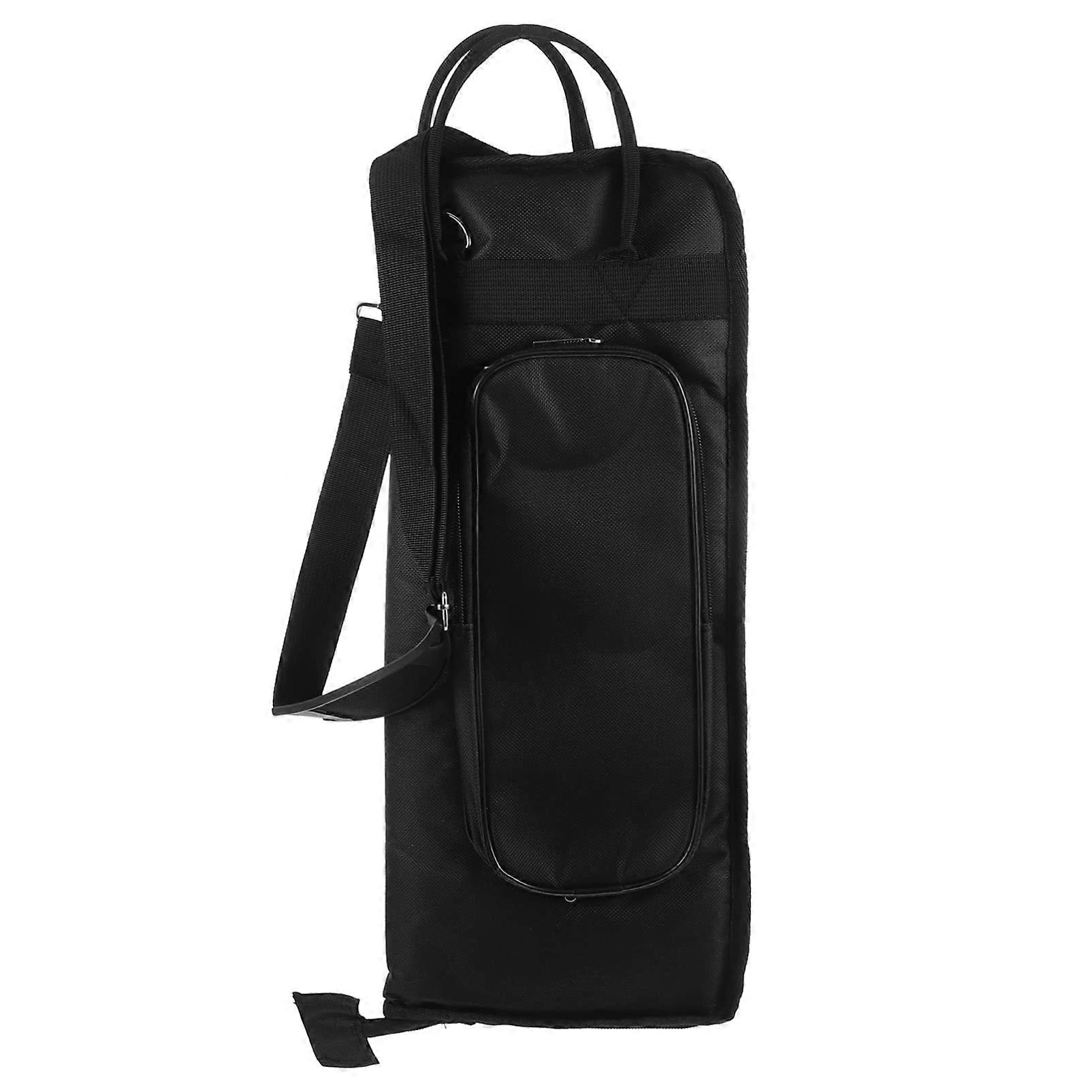 Drumstick Bag Drum Stick Holder Handbag Mallet Brush Stick Carrier Pouch Drumstick Organiser with Handle (Black)