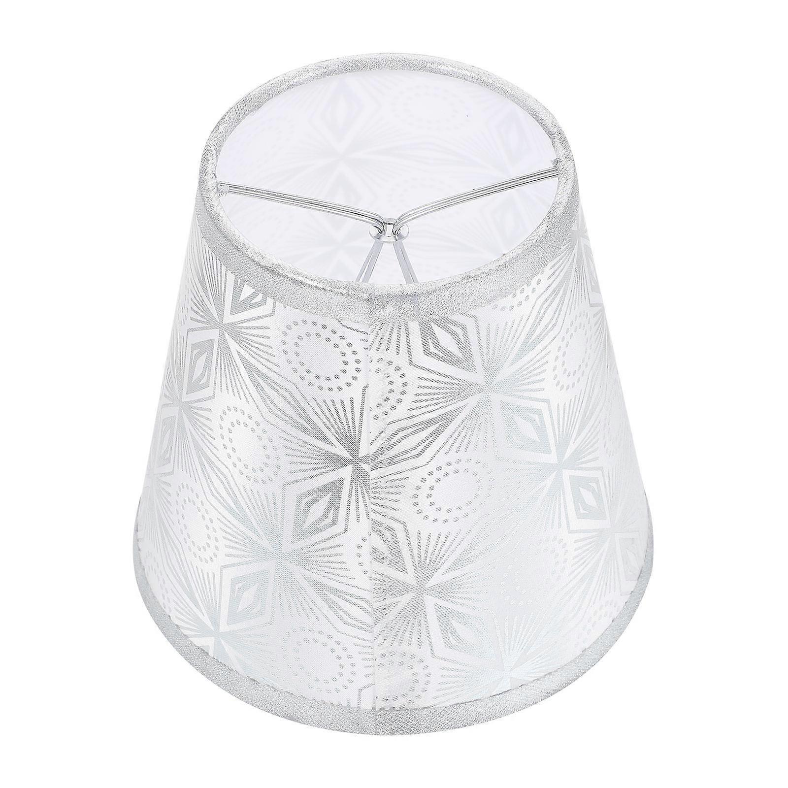 Simple Lampshade Cover for Home Silver Cloth Material 1Pc