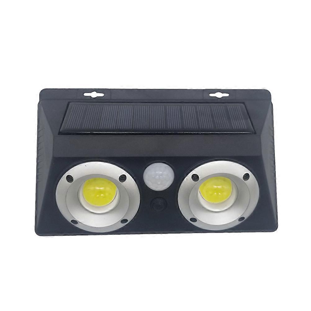 Solar Powered Motion Sensor Wall Light with 32 COB for Garden Black ABS Waterproof Street Light