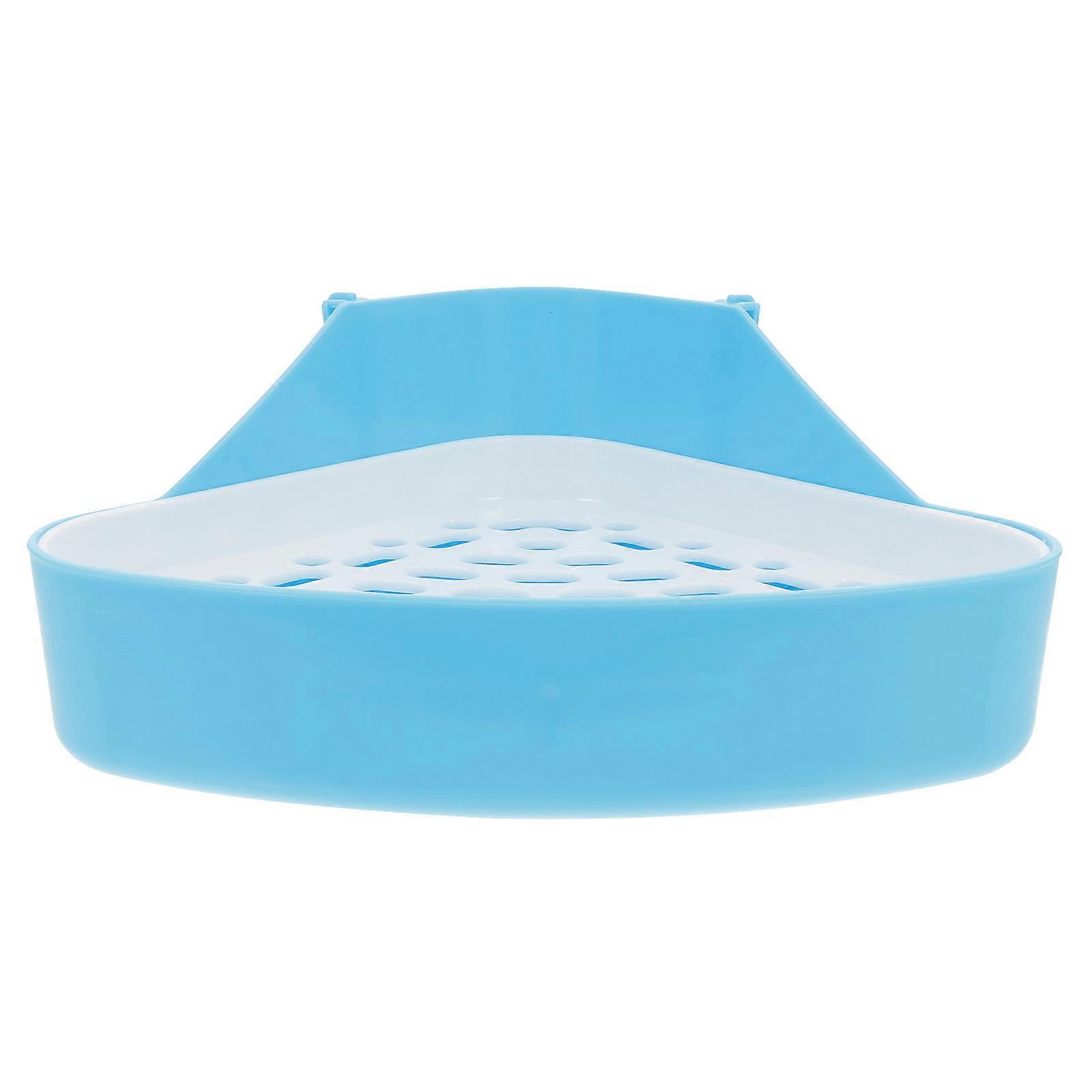 Bunny Triangular Poop Tray Protect Flooring Garden Blue 24.5X18.5Cm 1Set
