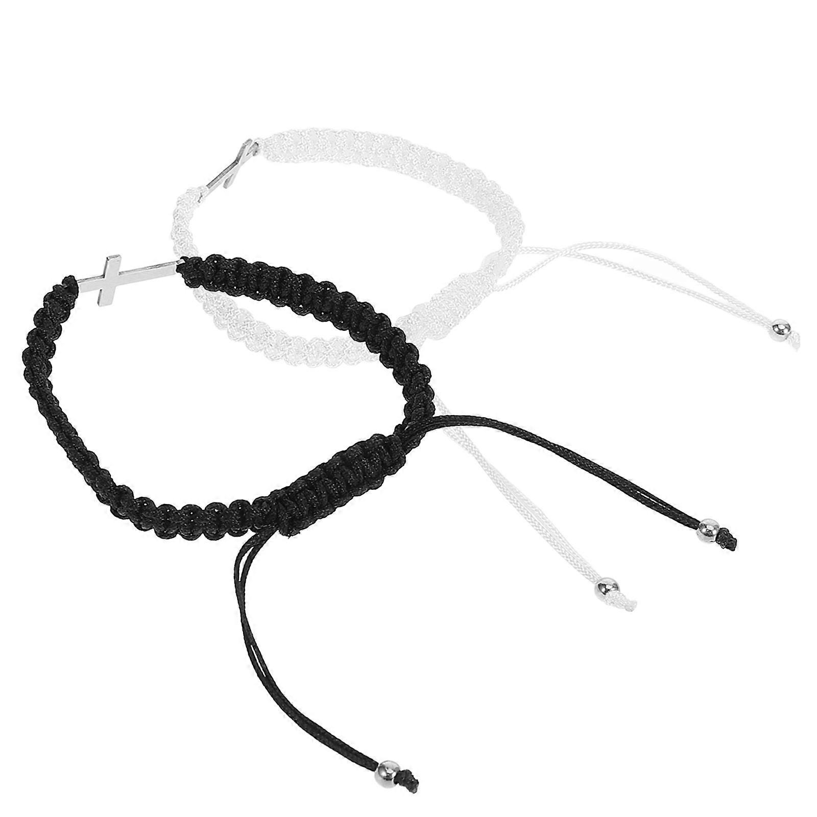 Couple Bracelet 2Pcs Assorted Color Versatile Styling String Bracelet for Women