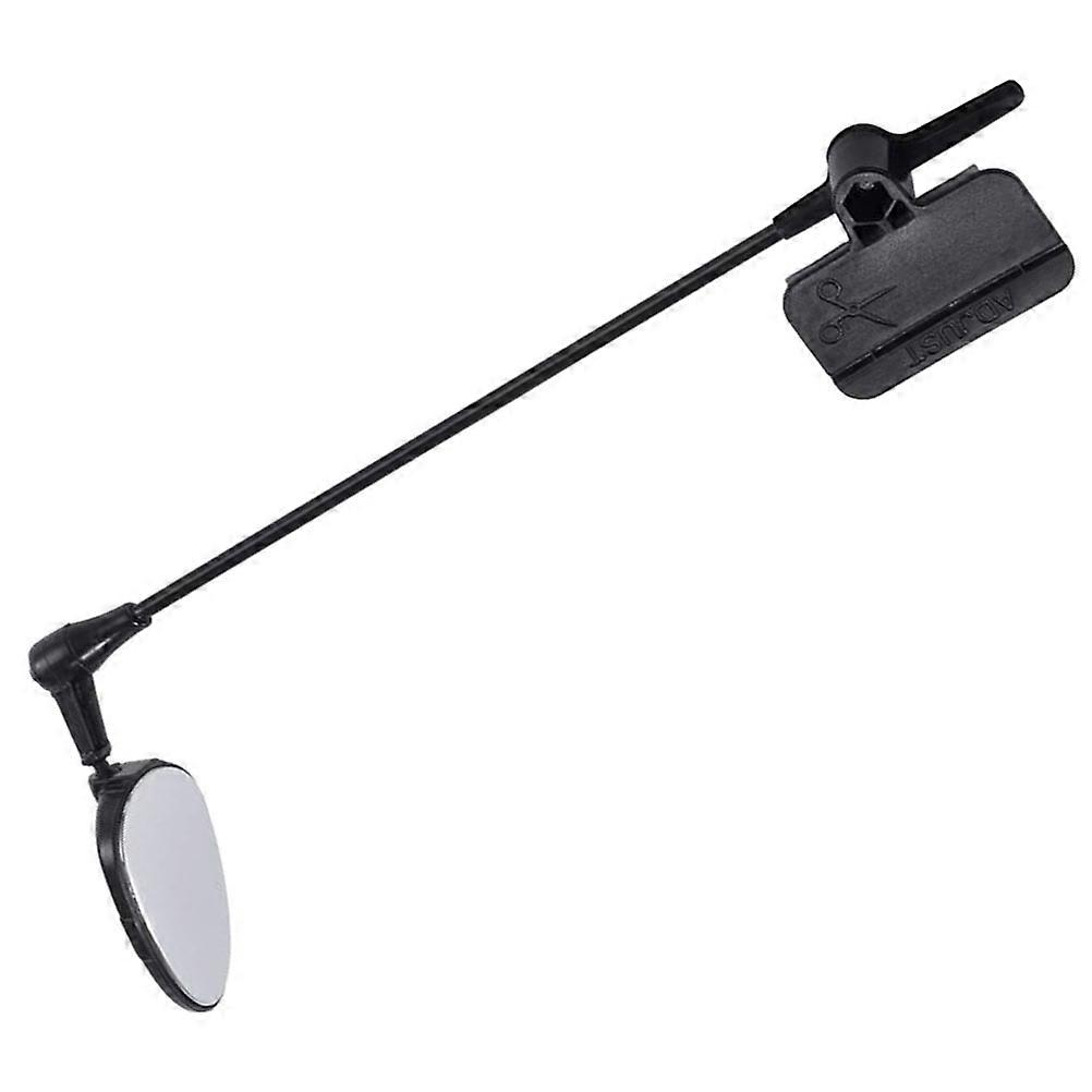 Cycling Rear View Mirror Universal Helmet Mirror 360 Degree Viewing Black ABS Material 1Pcs