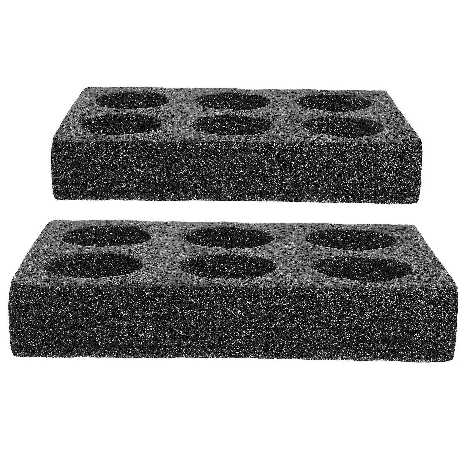 2pcs Foam Cup Holder For Mugs Shock Absorbing Drinks Carrier For Milk Tea Coffee And Cold Beverages Lightweight And Portable For Rvs Camping And