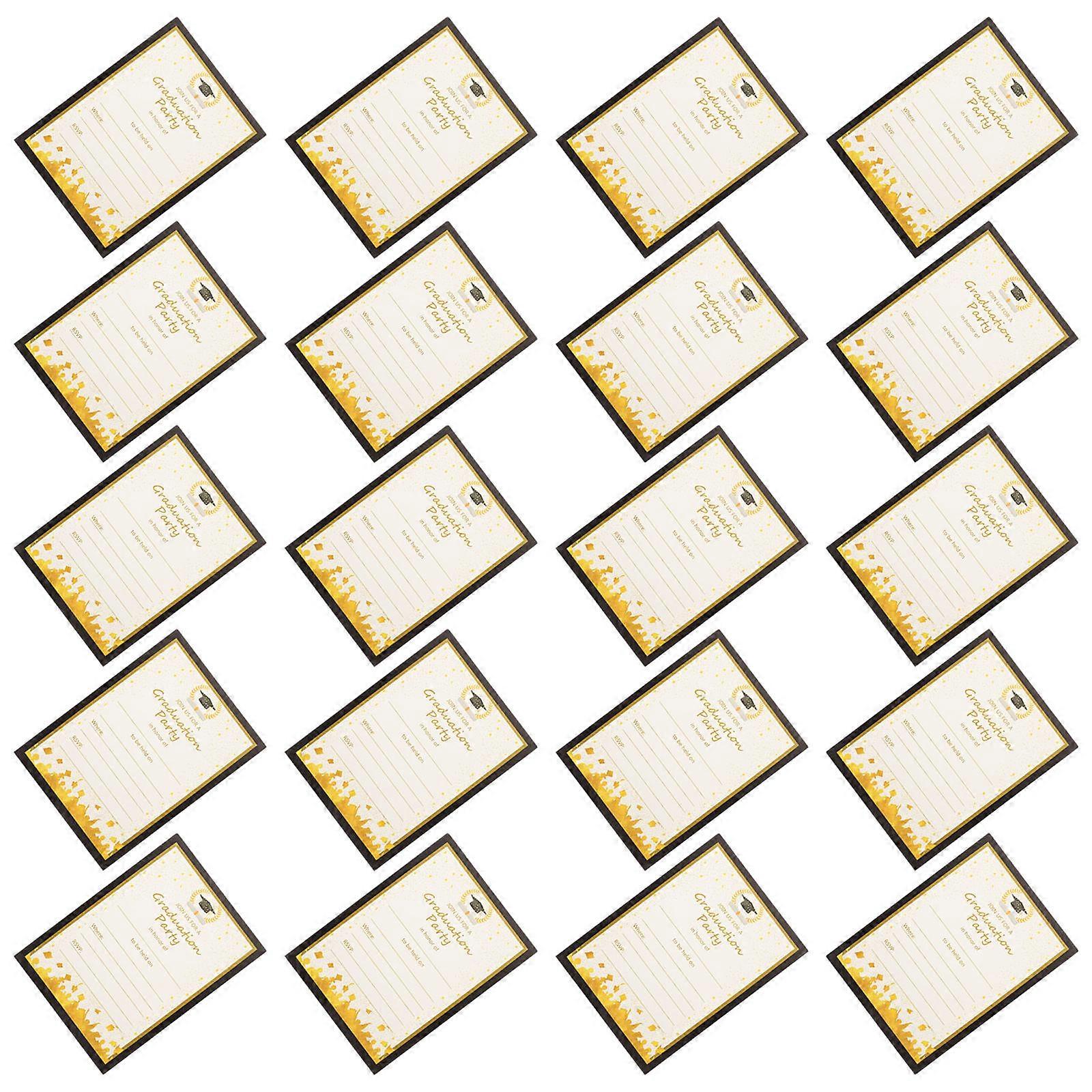 Graduation Thank You Cards with Assorted Colors Made of Paper for Greeting Use 20 Pcs