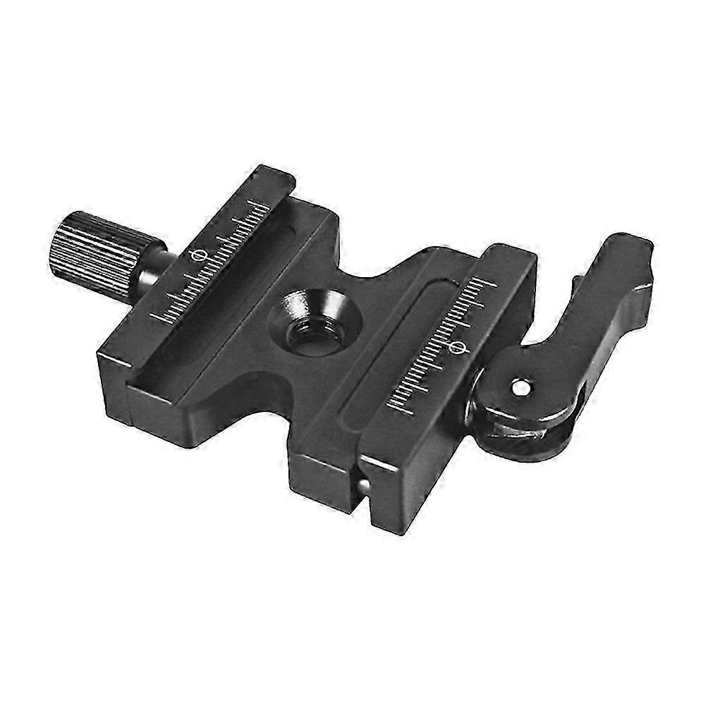 Double Lock Mounting Plate Clamp Quick Release Plate Clamp Adjustable Knob Adapter for Tripod Ball H