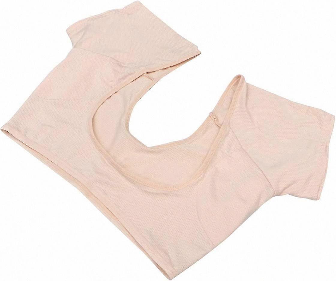 Breathable Sweat Absorbent Vest with Washable Armpit Moisture Pads for Men and Women, Quick-Drying Yellow Large Size Top