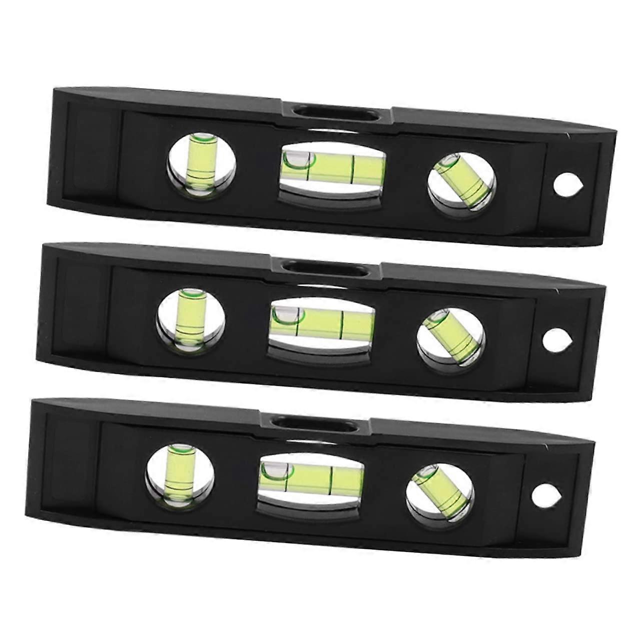 Magnetic Ruler Level Tool - Pack of 3 Small Pocket Levels with Precision Measurement, Ghost Level, Hand Scales