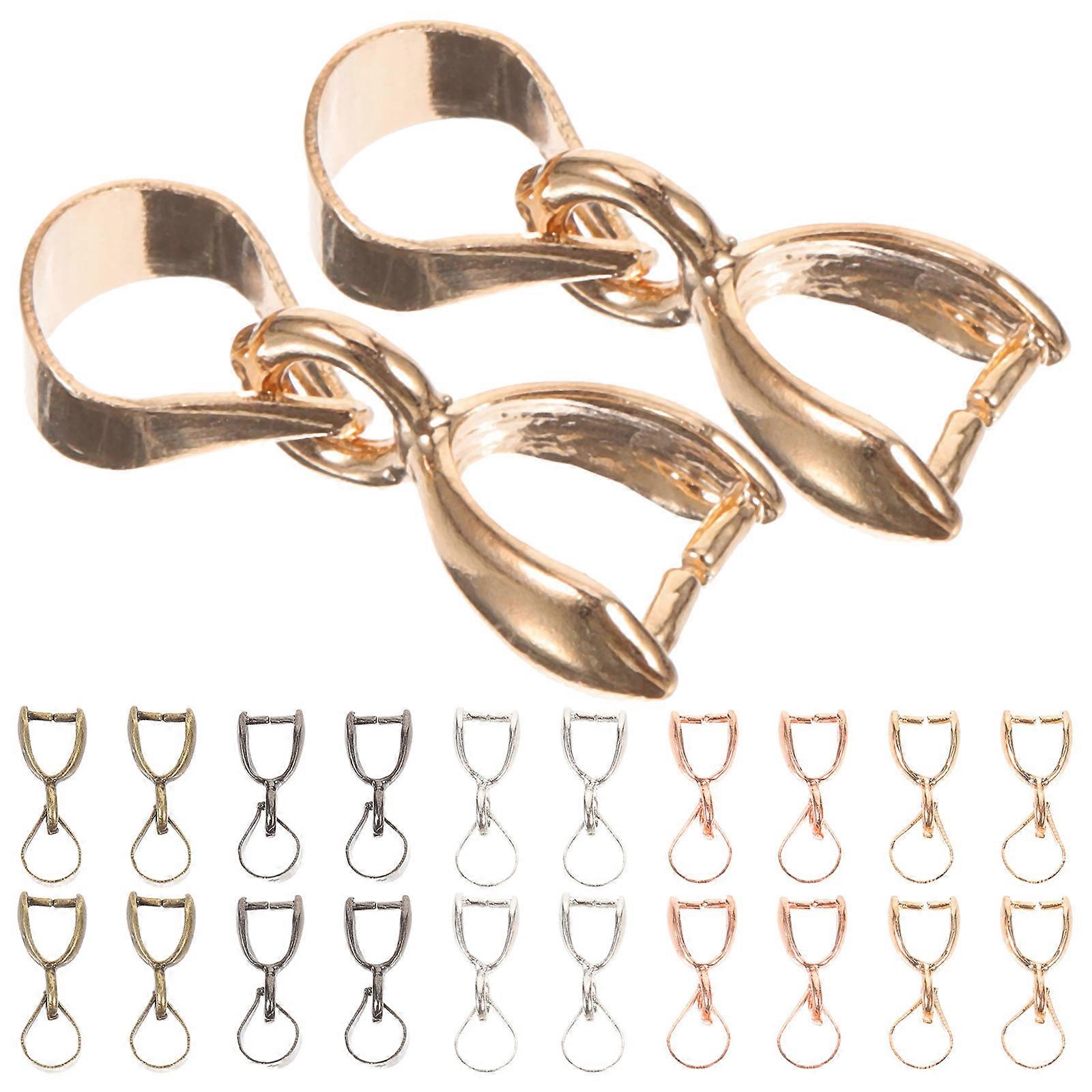 50Pcs Jewelry Link Buckle Connector Pins For DIY Projects Crafting Assorted Color Comfy Texture Practical Use