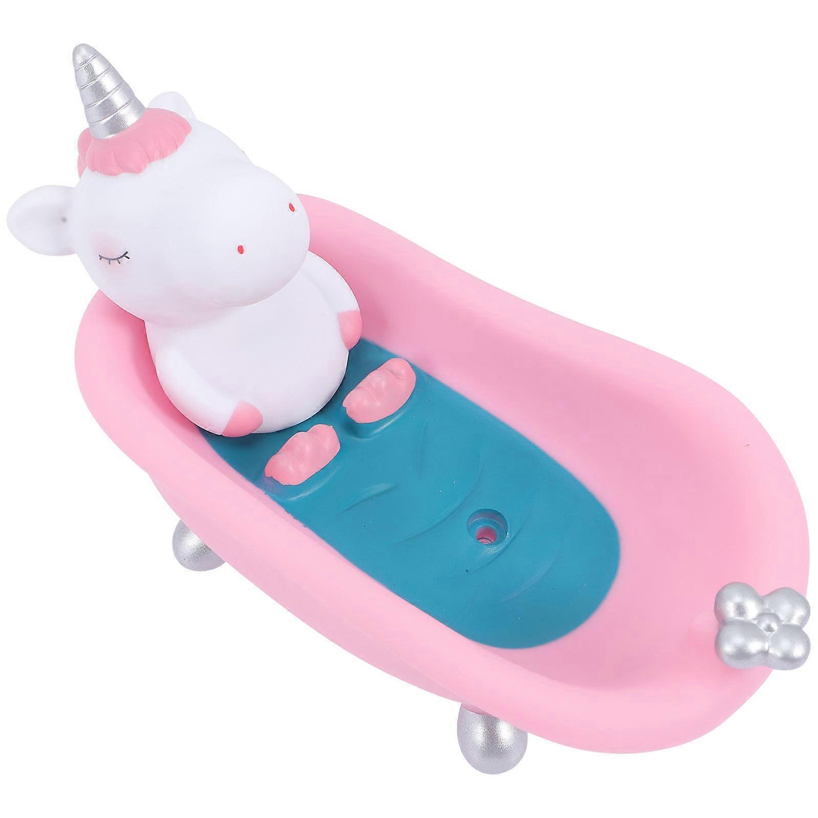 Cartoon Unicorn Soap Dish for Bathroom Decoration – Lightweight Compact Design Soap Holder for Storing Sponges and Bath Items