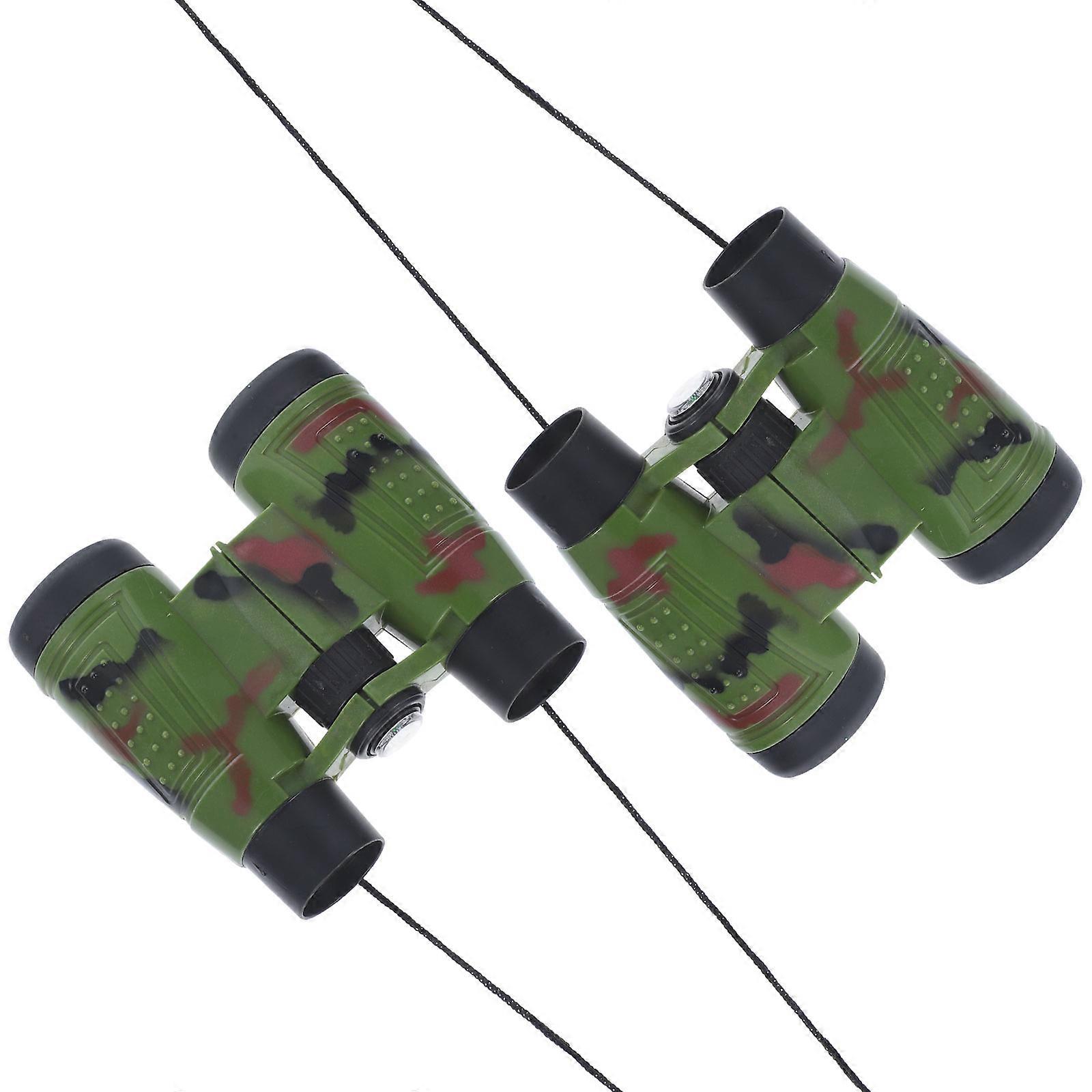 Adorable Kids Binocular with Long Rope for Outdoor Play in Camouflage Color Practical and Portable