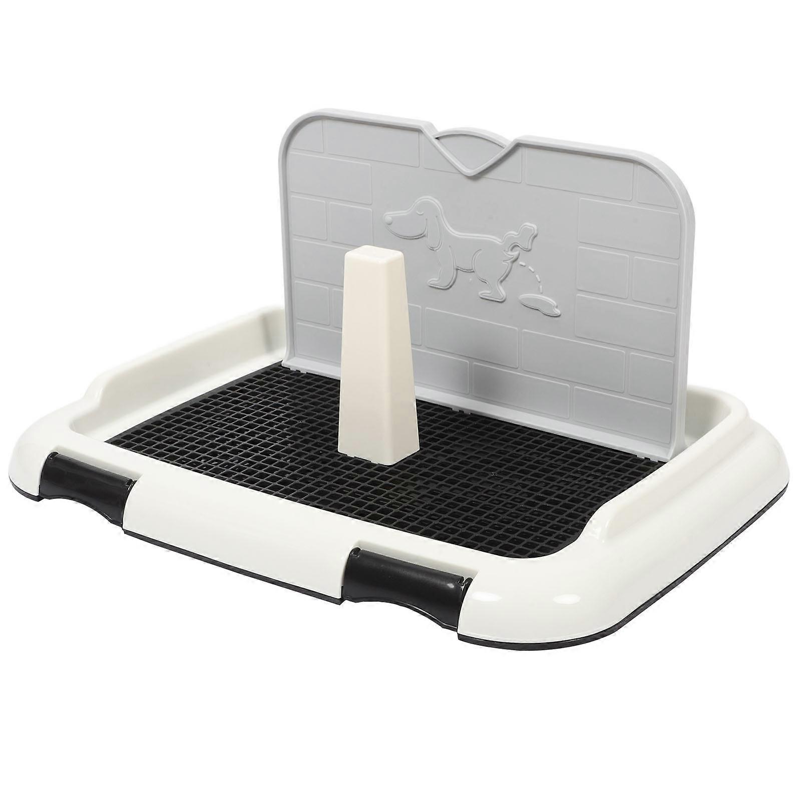 Black Plastic Dog Potty Tray for Adult Use Easy Clean AntiSlip Design Durable Mesh Bottom for Small Medium Dogs