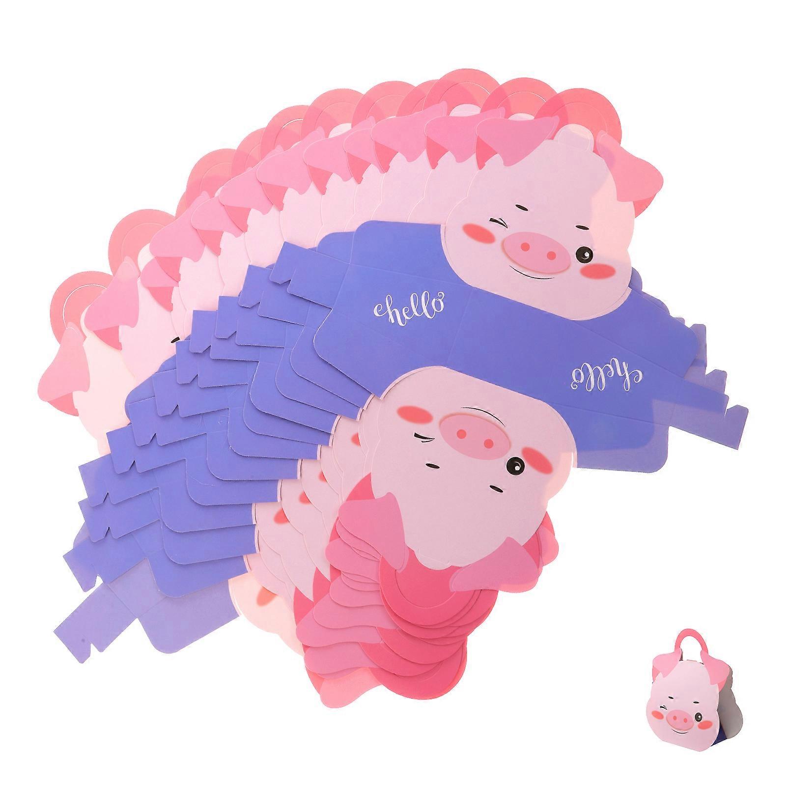 Party Favor Boxes For Chocolates Portable Pink Pig Design Sweet Case Halloween Treats 12Pcs