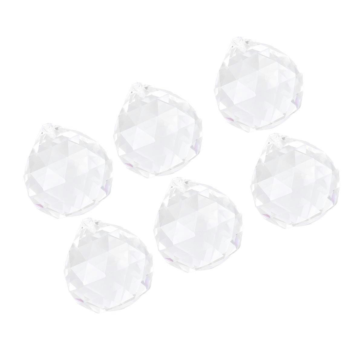 Crystal Ball Pendants for Lighting Accessories with Artificial Crystal for Home Decor 6pcs