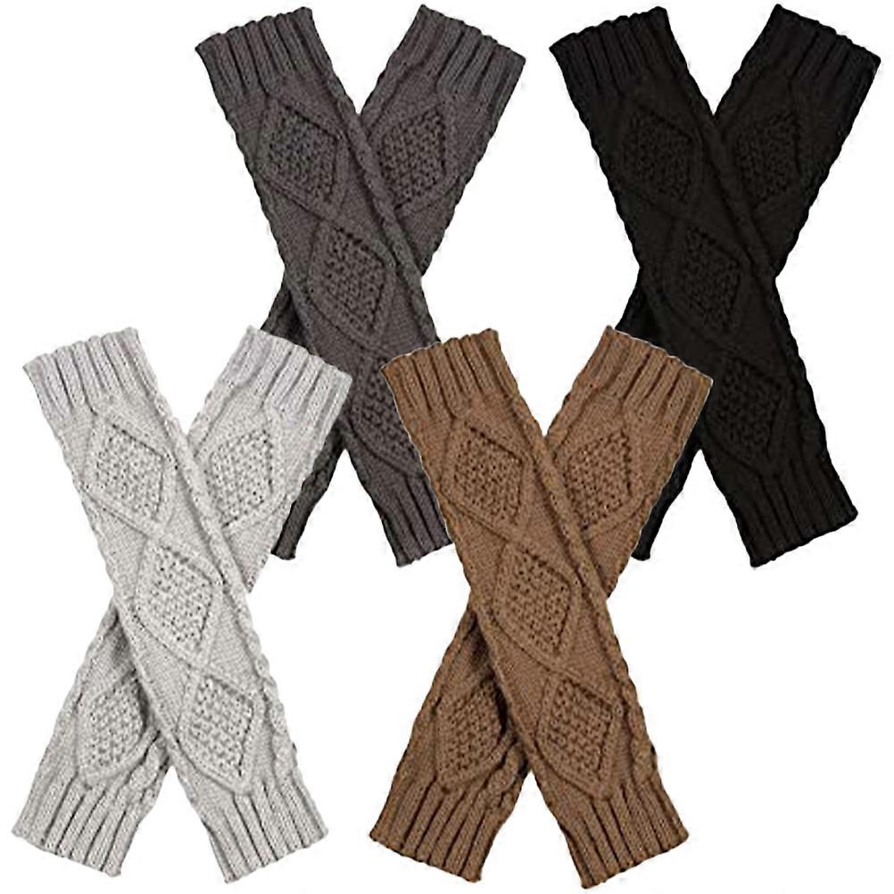 Arm Warmers Fingerless For Women 4 Pairs Shopping Wedding Assorted Color Warmth Retention Simple Elegance