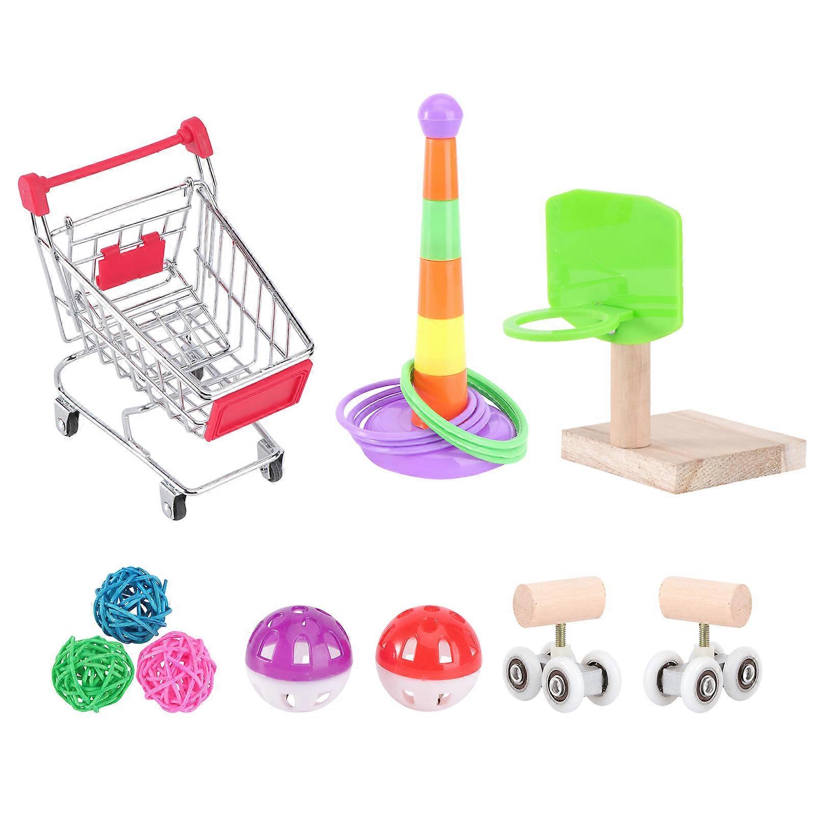 MultiColor Parrot Toy Made of Iron and Plastic for Safe Playtime and Skill Development, Set Size 1