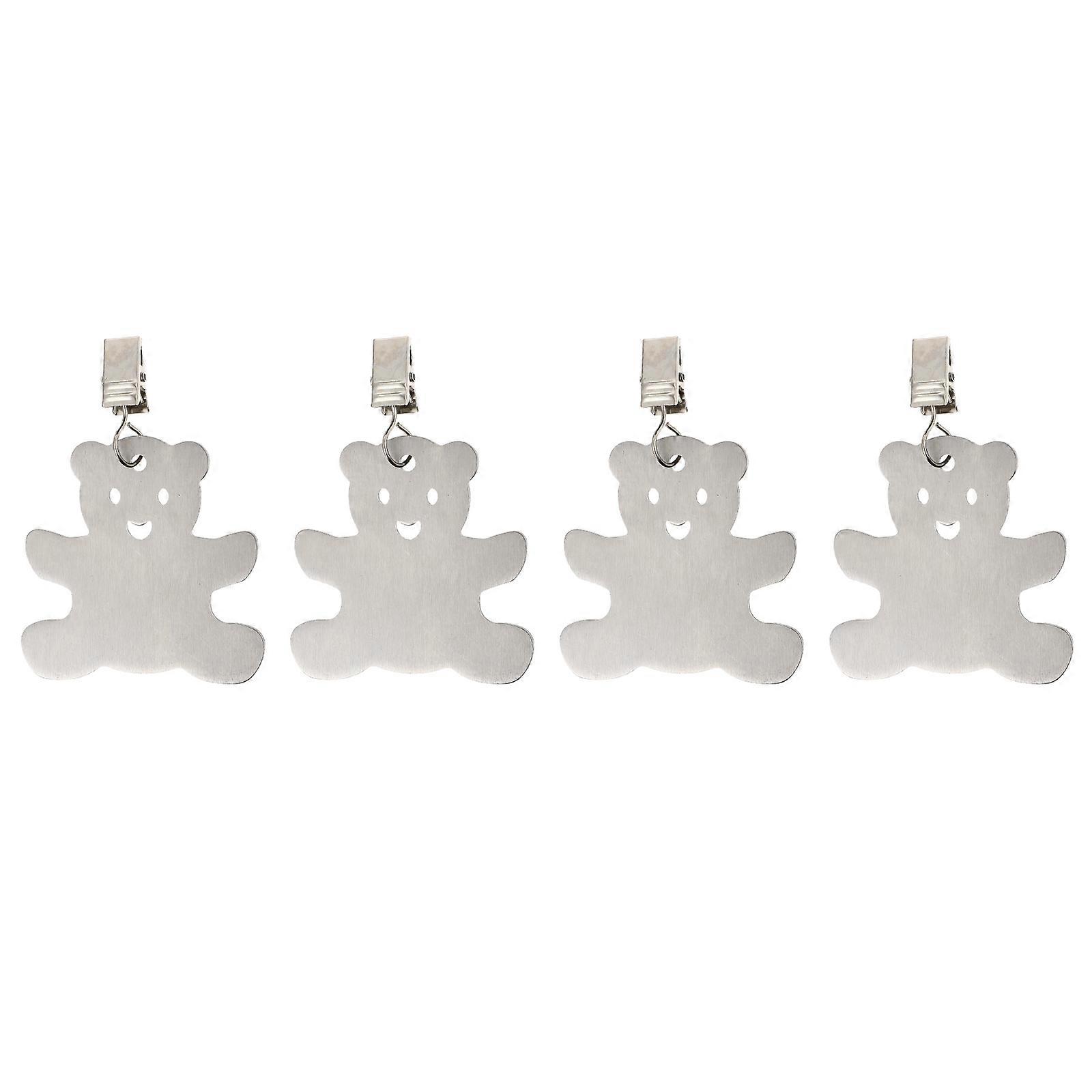 Metal Tablecloth Holders Clips Silver Dining Table Decoration Items 9X6X0.2CM 4Pcs