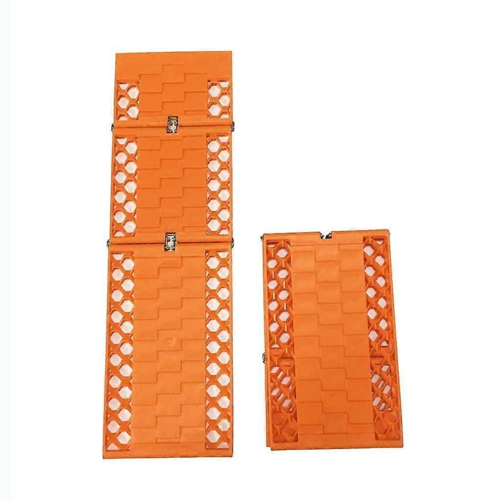 Recovery Track Boards Set of 2, Foldable Tyre Traction Mats for Offroad Sand Snow Mud, Emergency Tire Ladder Aid