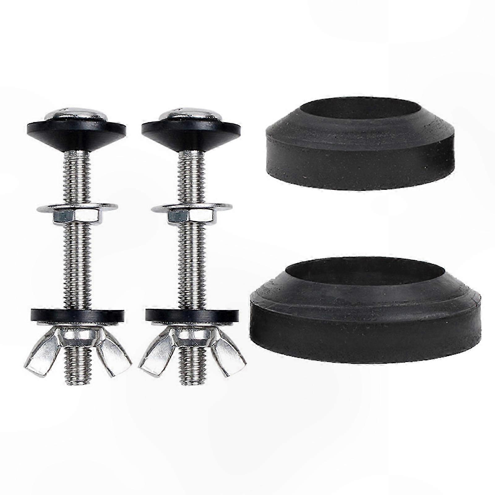 Leak Proof Toilet tanks Fixing Set with Long Nuts & Rubber Gaskets Toilet Attachment set for Home Maintenance