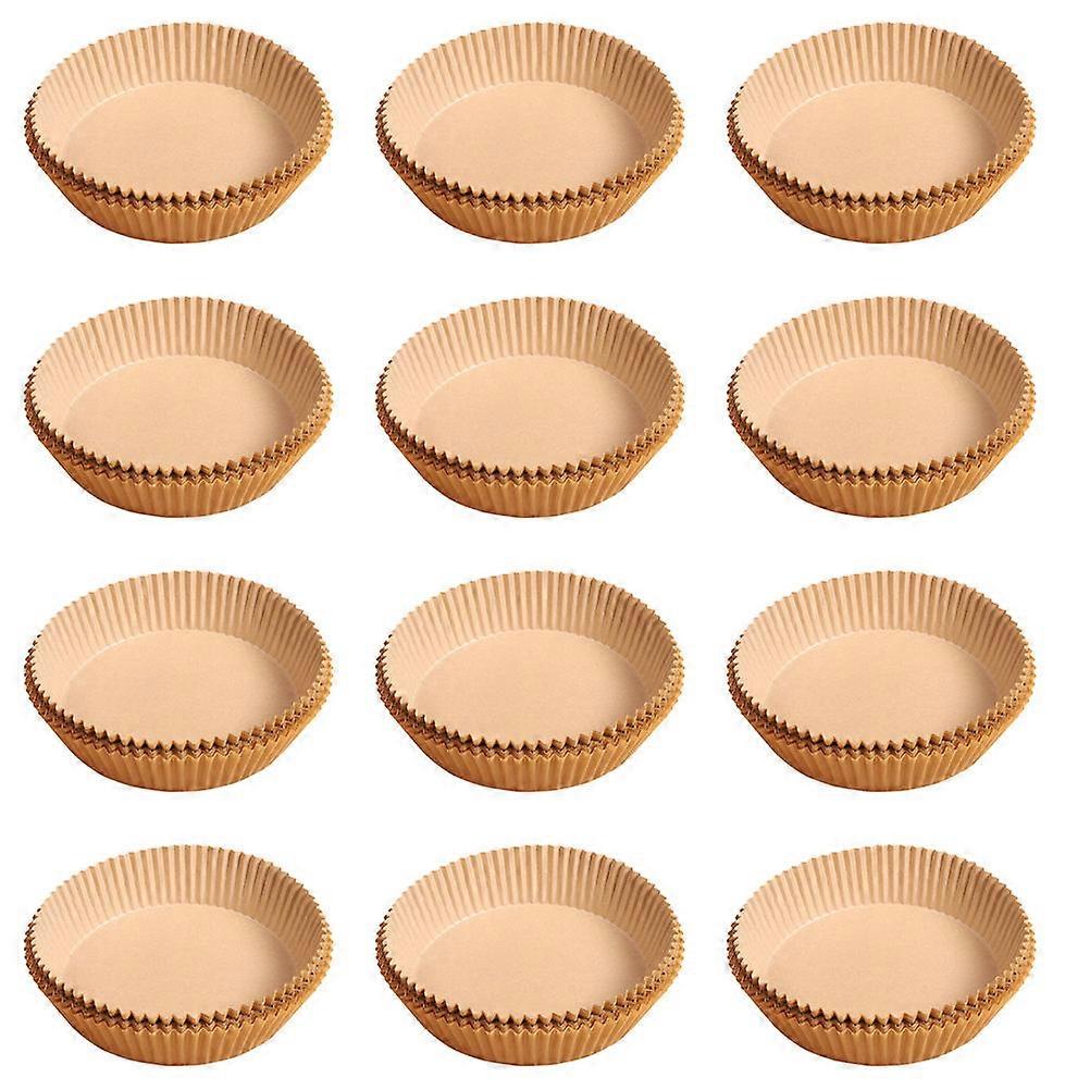Oil-Proof Absorbent Paper 200Pack Round Baking Pan Pad Ideal For Home Users Cooking Enthusiasts 20X20CM Heat Resistant