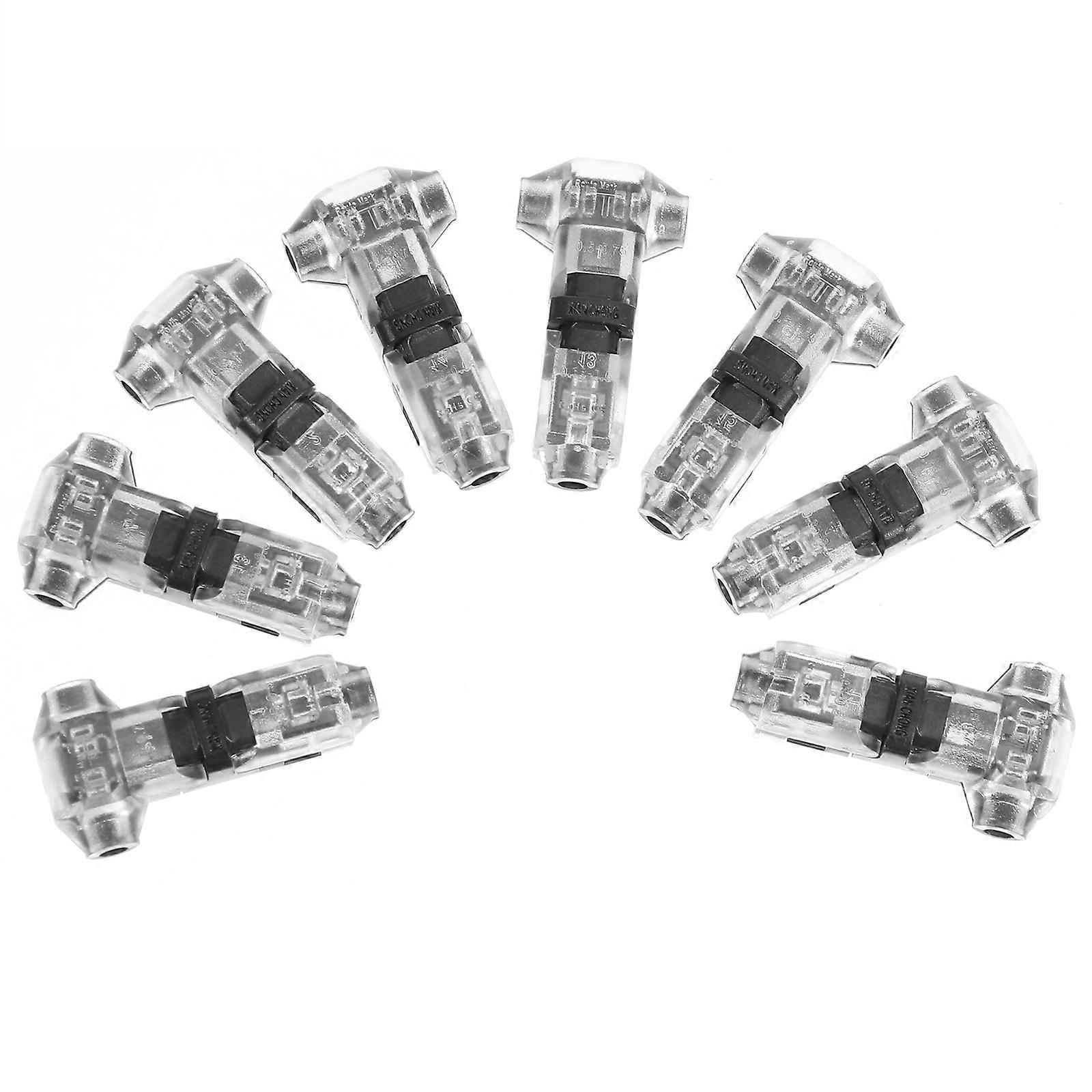 8pcs Pin Low Voltage Cable Connectors, Compact Wire Connectors for Vehicle and LED Light Strip Installations, No Peeling Required, Safe and Easy