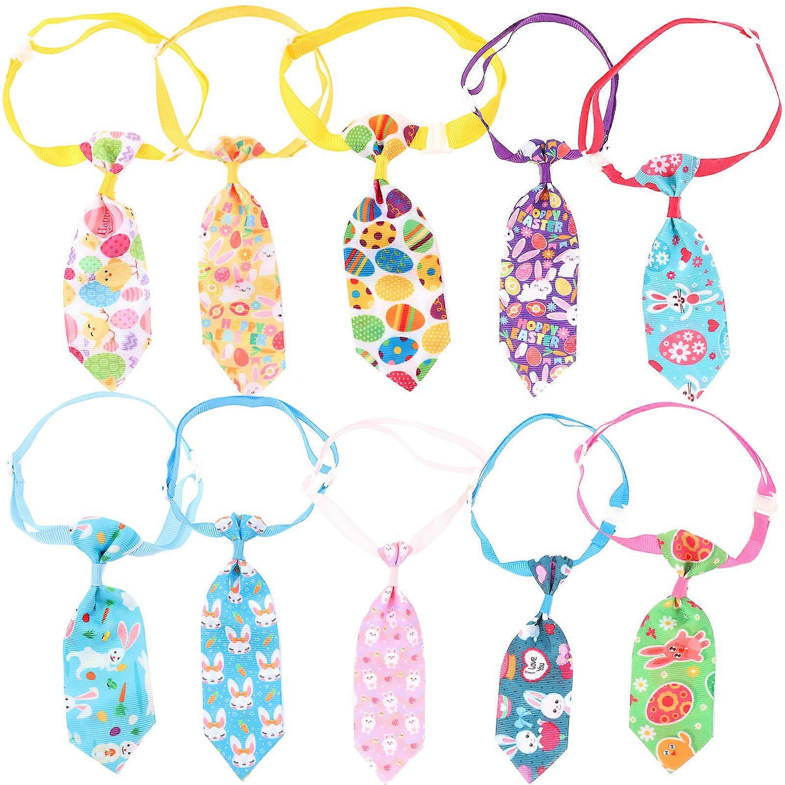 Cloth Pet Tie Easter Neckties for Decor 10Pcs Party Accessory