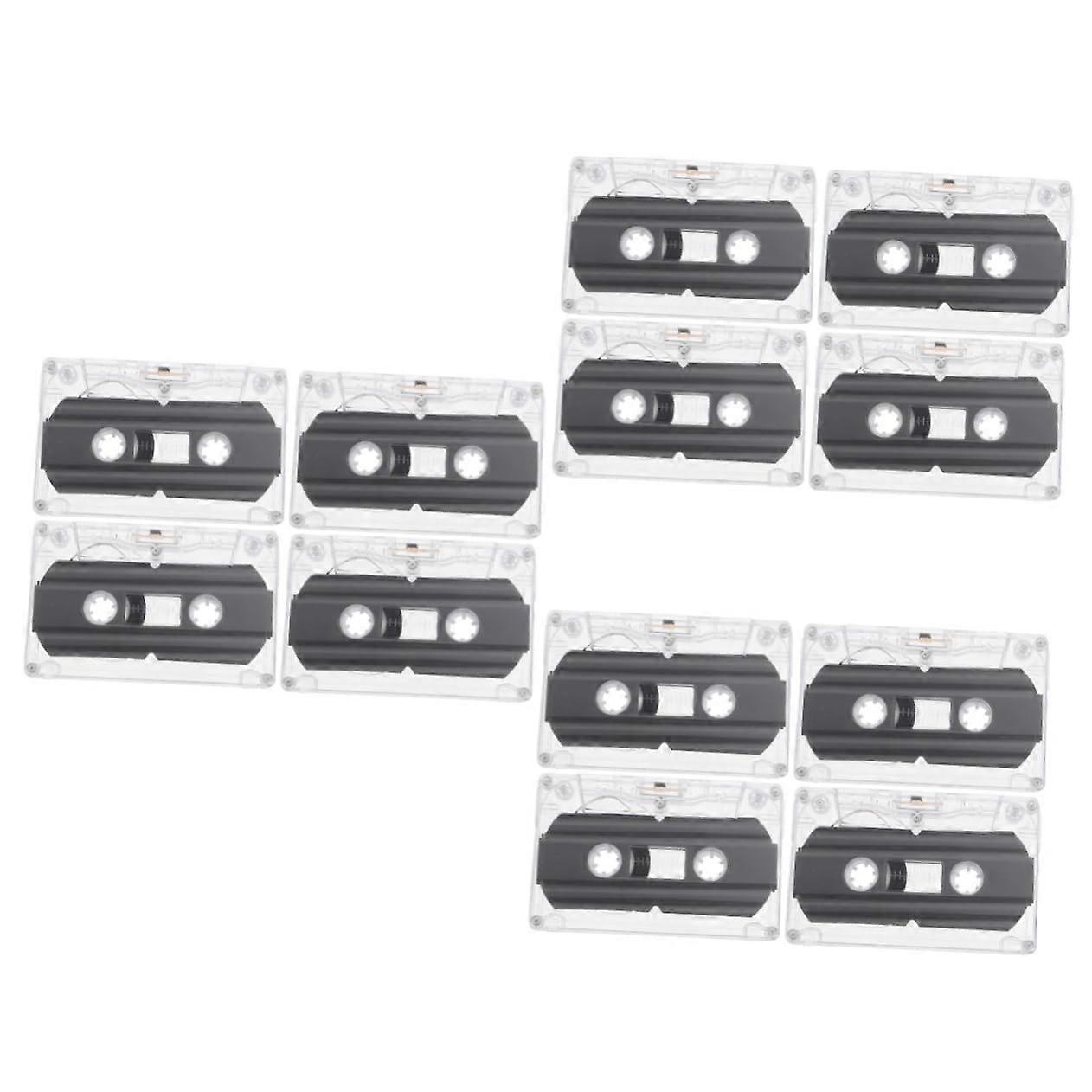 Recordable Blank Audio Tapes Cassettes 4 Pieces * 3 Black Plastic