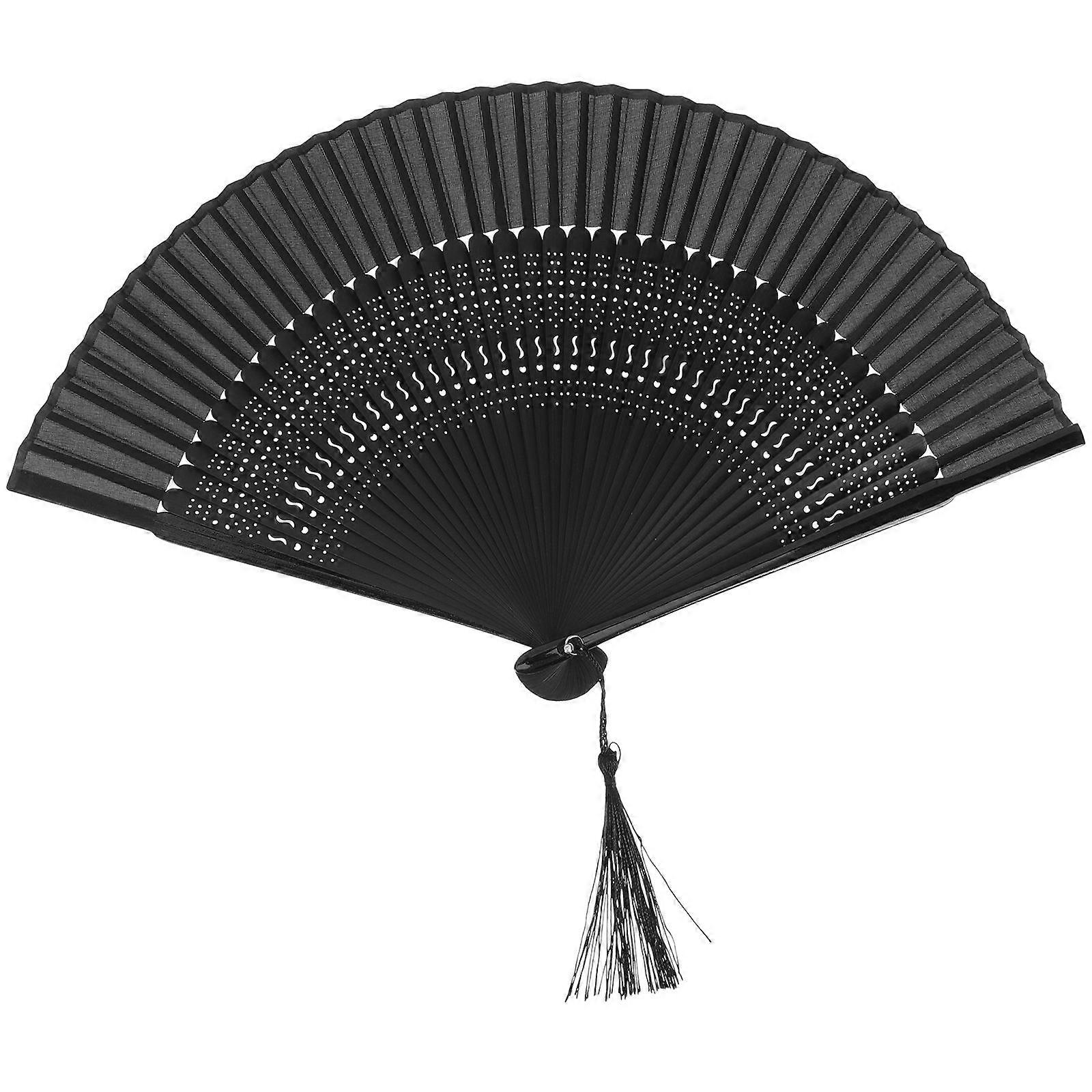 Compact Folding Handheld Fan, Retro Chinese Style Dance Accessory for Weddings Parties and Cosplay, Lightweight Portable Design with Decorative