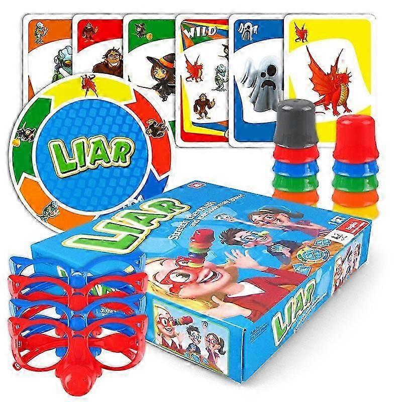 2023 Liar Fibber Board Game - Divertente gioco di società per bambini con nasi e occhiali (2-4 giocatori)