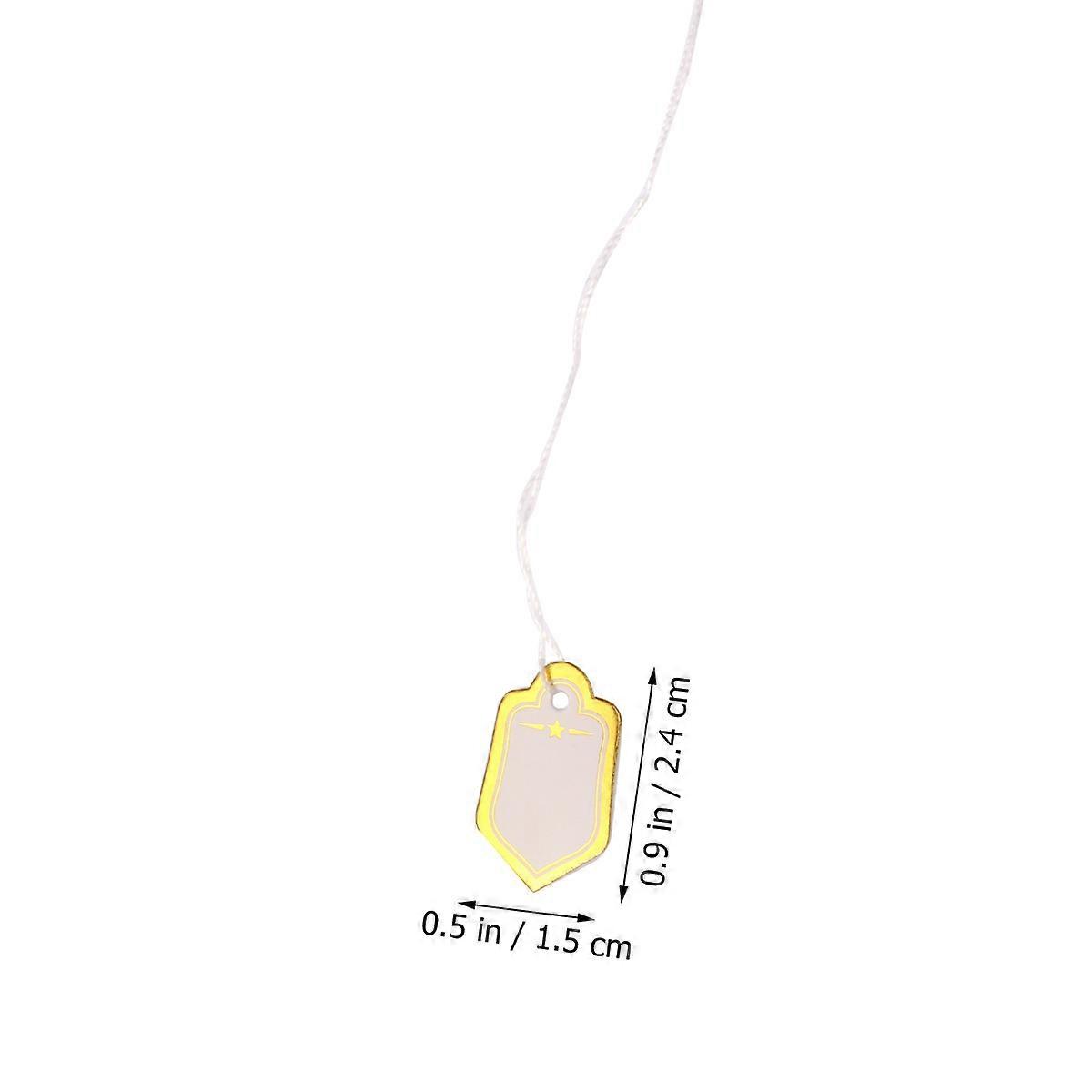 Golden Jewelry Price Tags 500pcs Paper Elegant Display Labels for Rings Bracelets Earrings