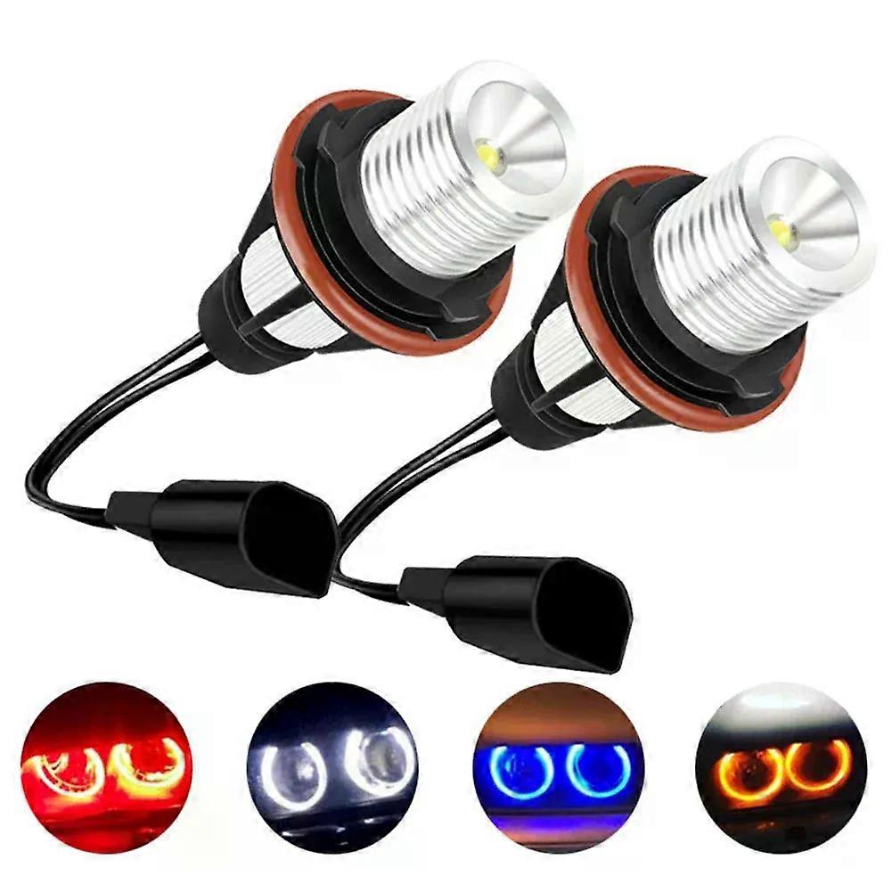 for BMW E87 E39 M5 E60 E61 E63 E64 M6 E65 E66 E83 X3 E53 X5 2000-2008 White Bright 20W LED Angel Eyes Marker Lights Bulbs Lamp