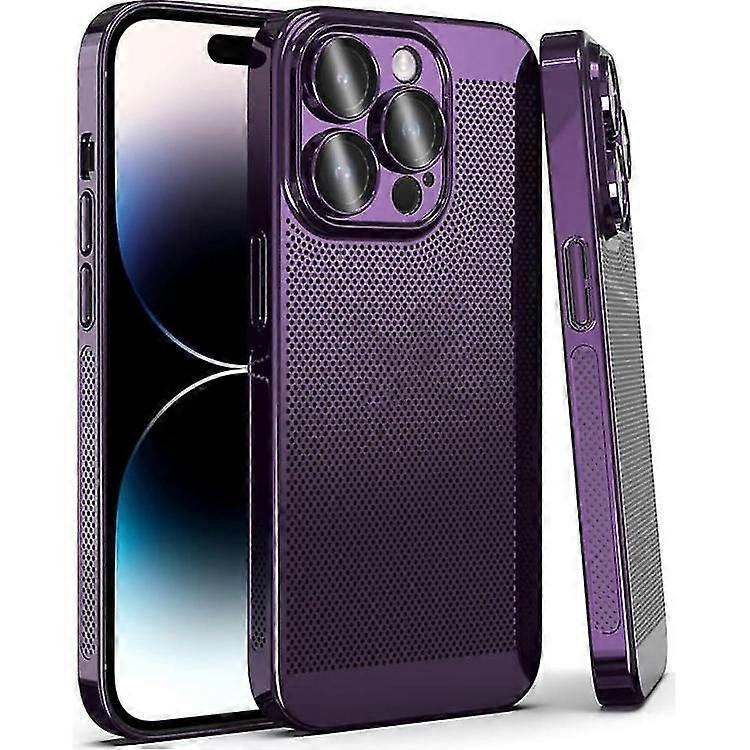 For iPhone 15 14 Plus Pro Max Pro Fine Mesh Cooling Phone Case
