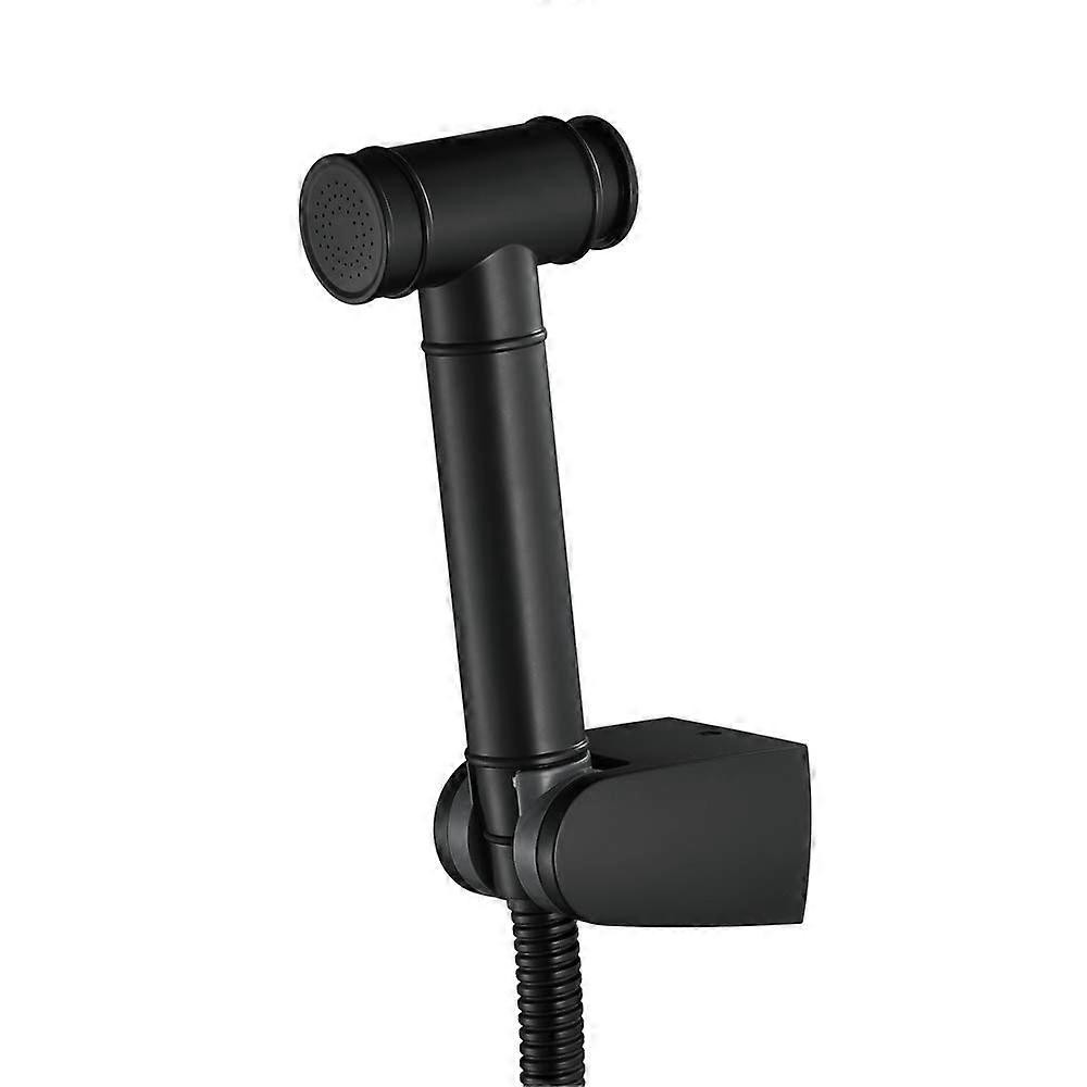 Handheld bidet spray, pressure singlehole spray set, stainless steel, black.