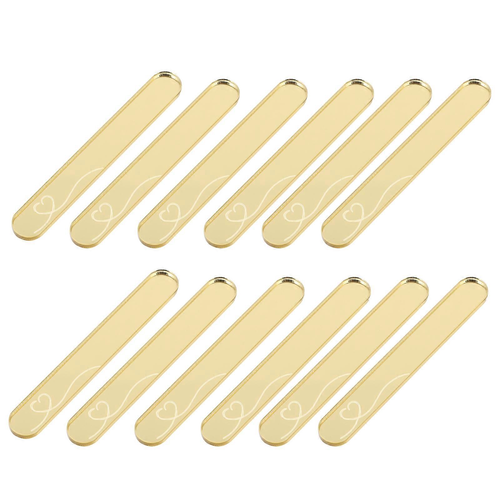 20Pack Reusable Ice Cream Stick Delicate Design Light Yellow Suitable For DIY Crafts Kids Festivals And Parties